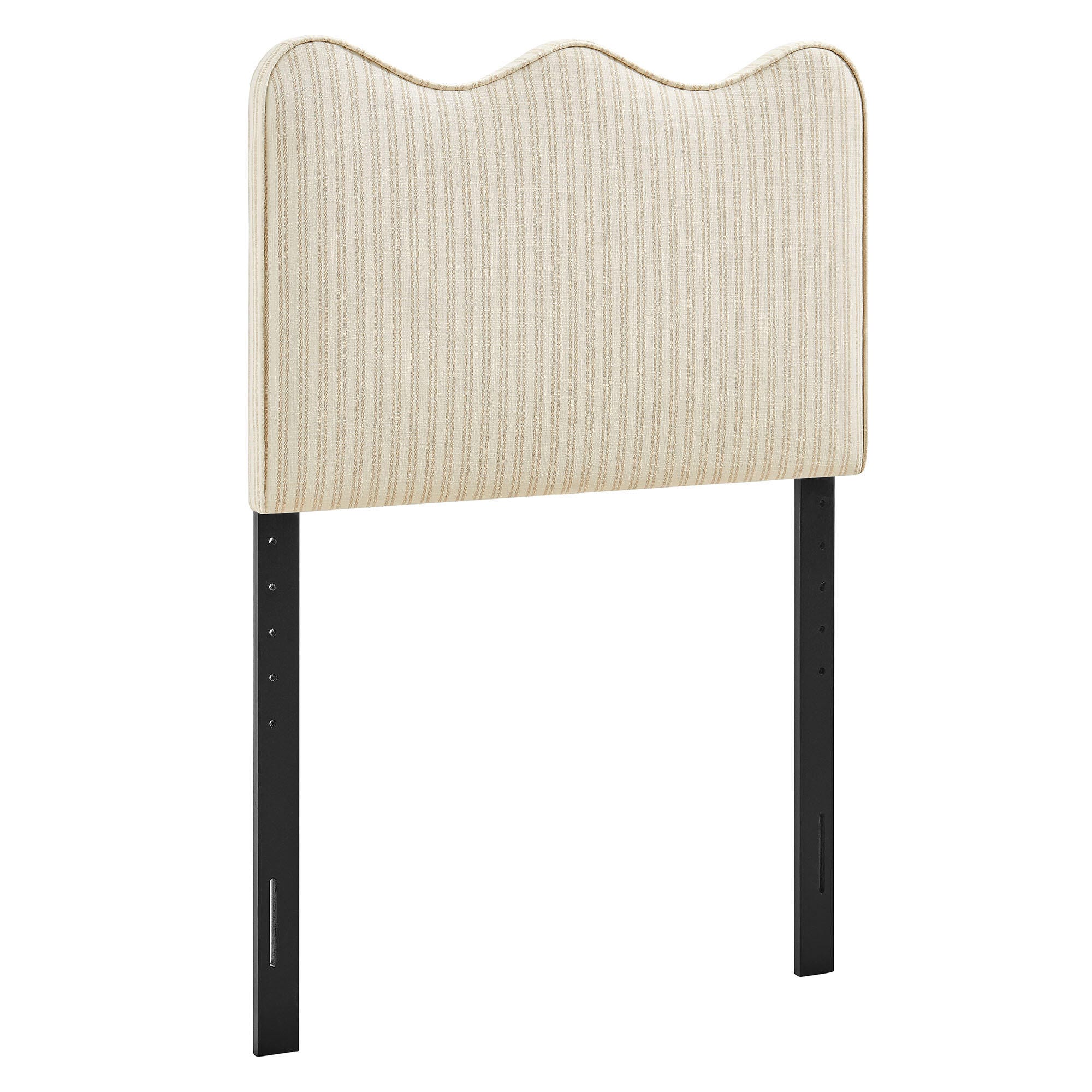 Modway Athena Striped Upholstered Twin Headboard, Oatmeal, large