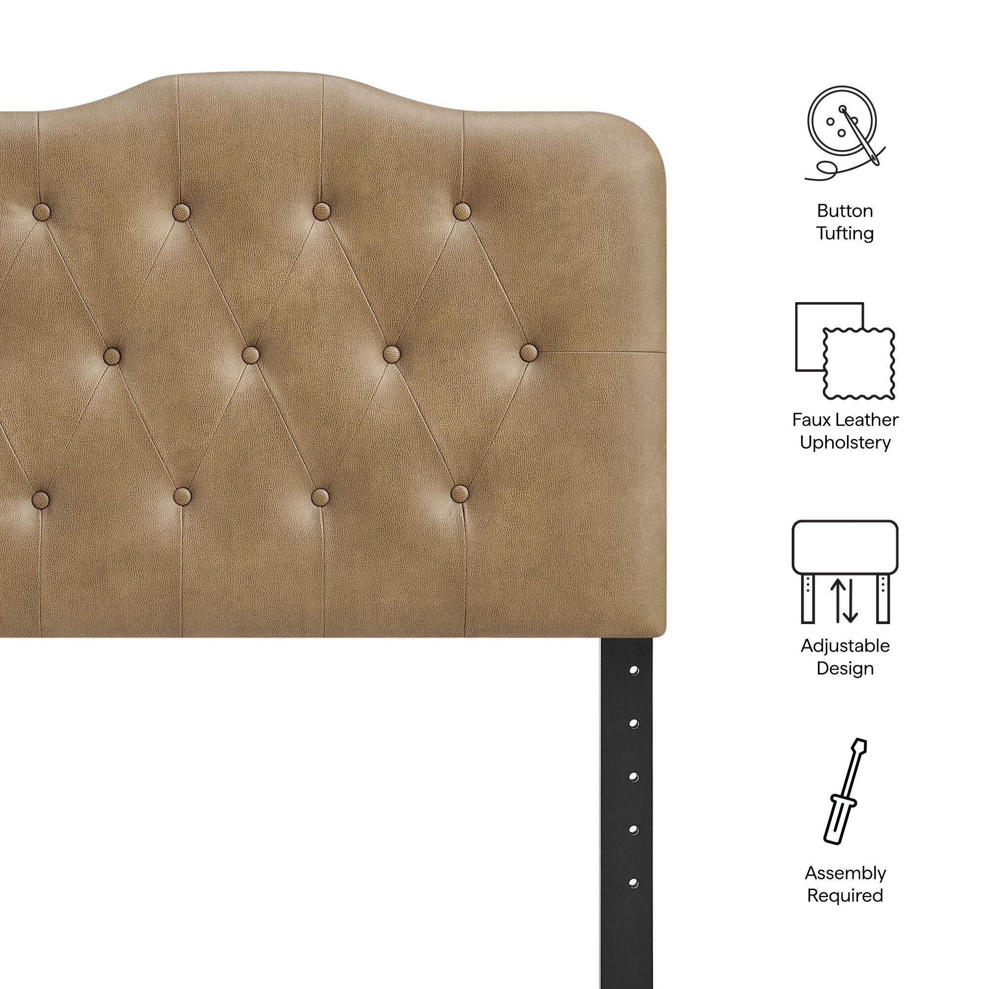 Modway Annabel Twin Headboard, Toast, large