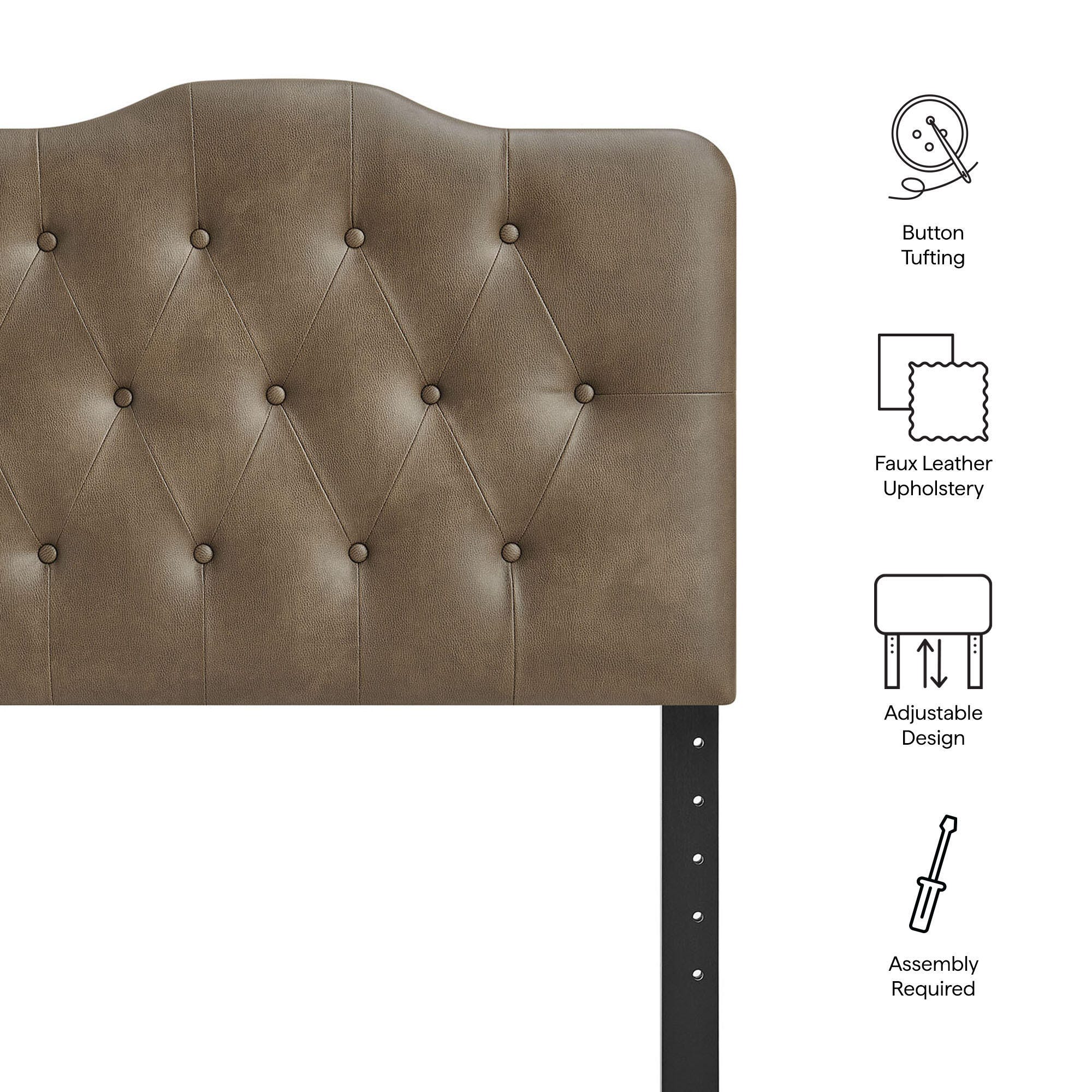 Modway Annabel Twin Headboard, Mushroom Taupe, large