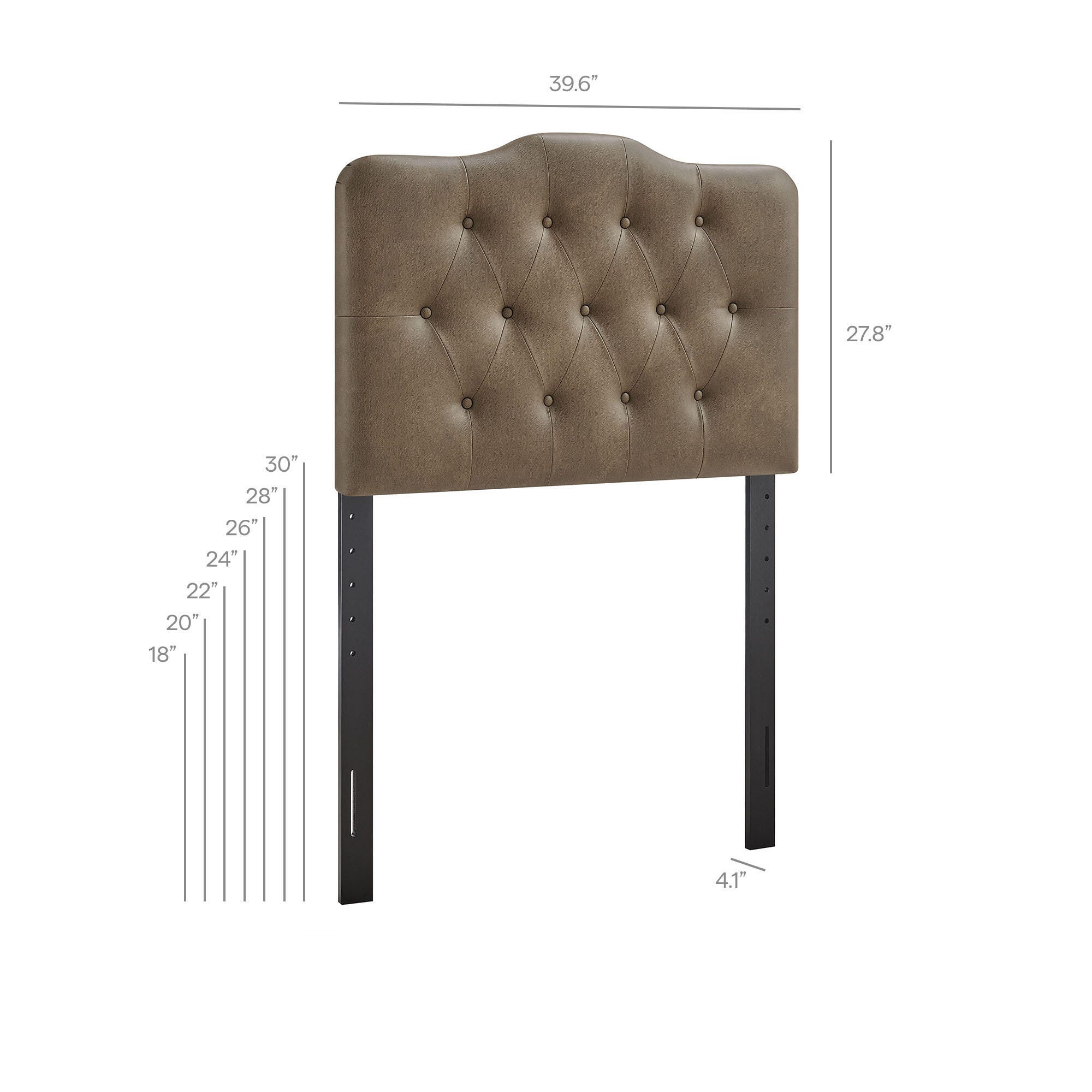 Modway Annabel Twin Headboard, Mushroom Taupe, large