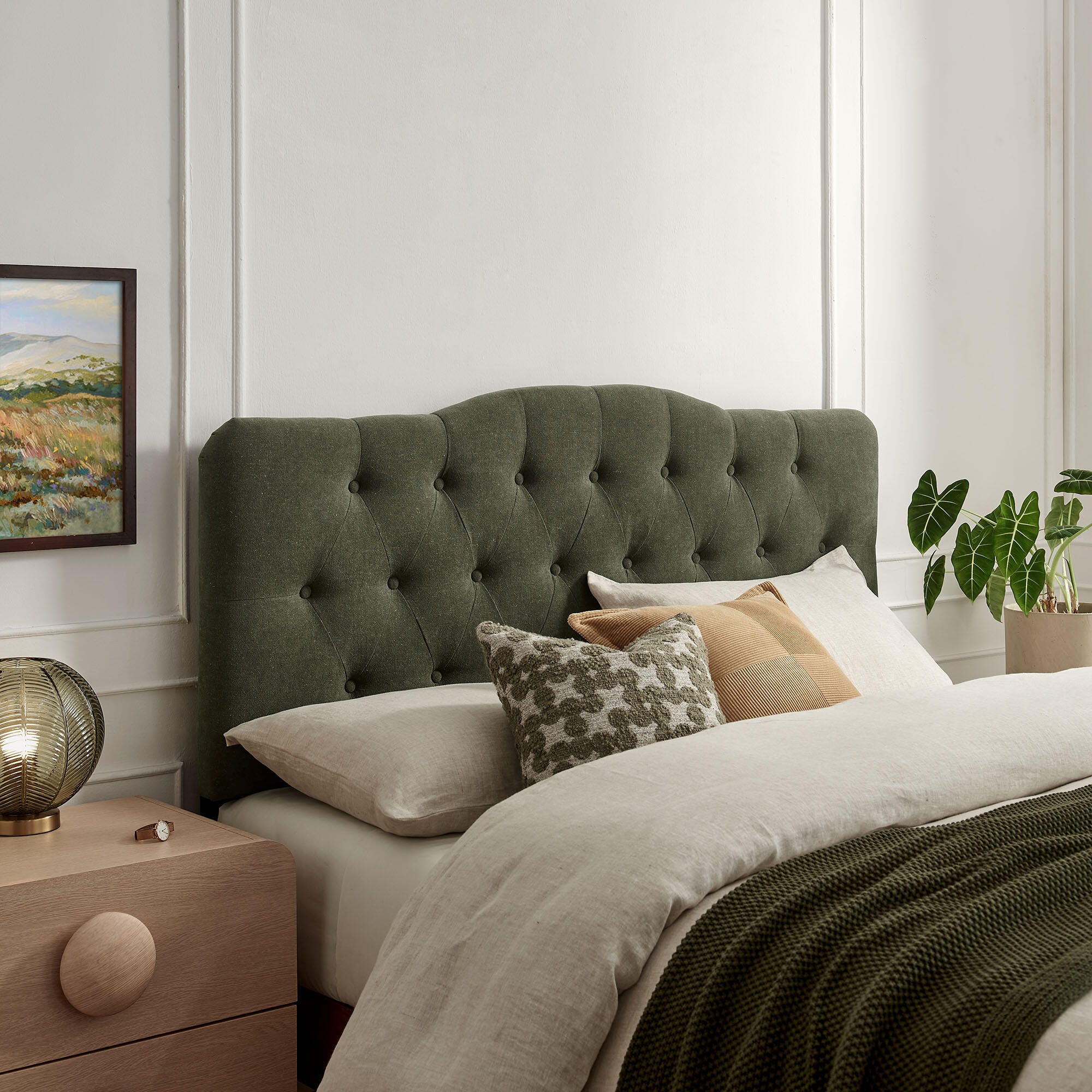 Modway Annabel Tufted Full Headboard, Sage, large