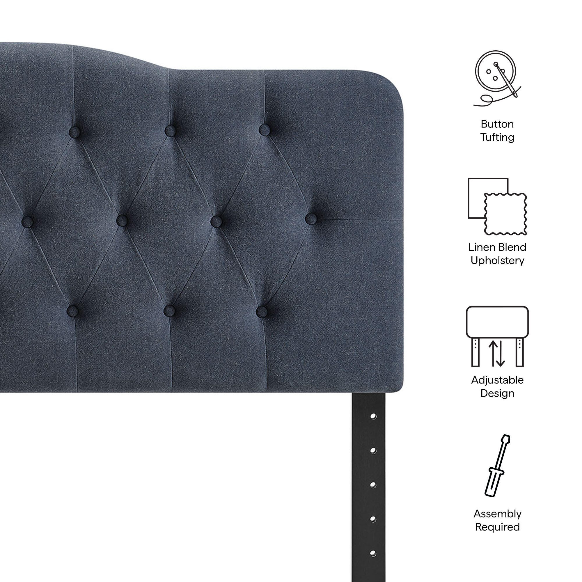 Modway Annabel Tufted Full Headboard, Denim, large