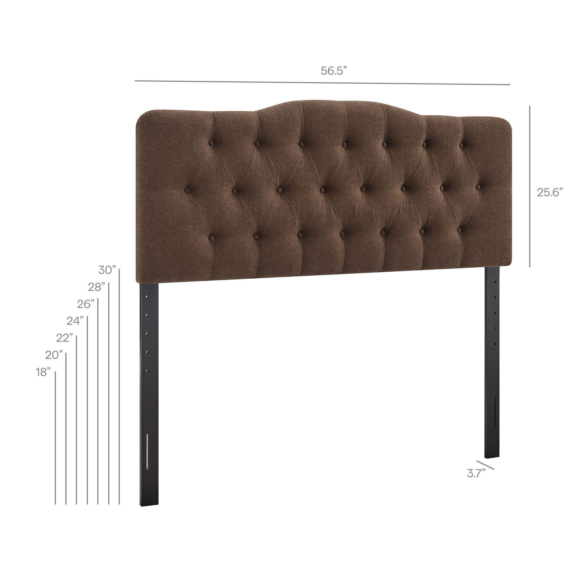 Modway Annabel Tufted Full Headboard, Cocoa, large