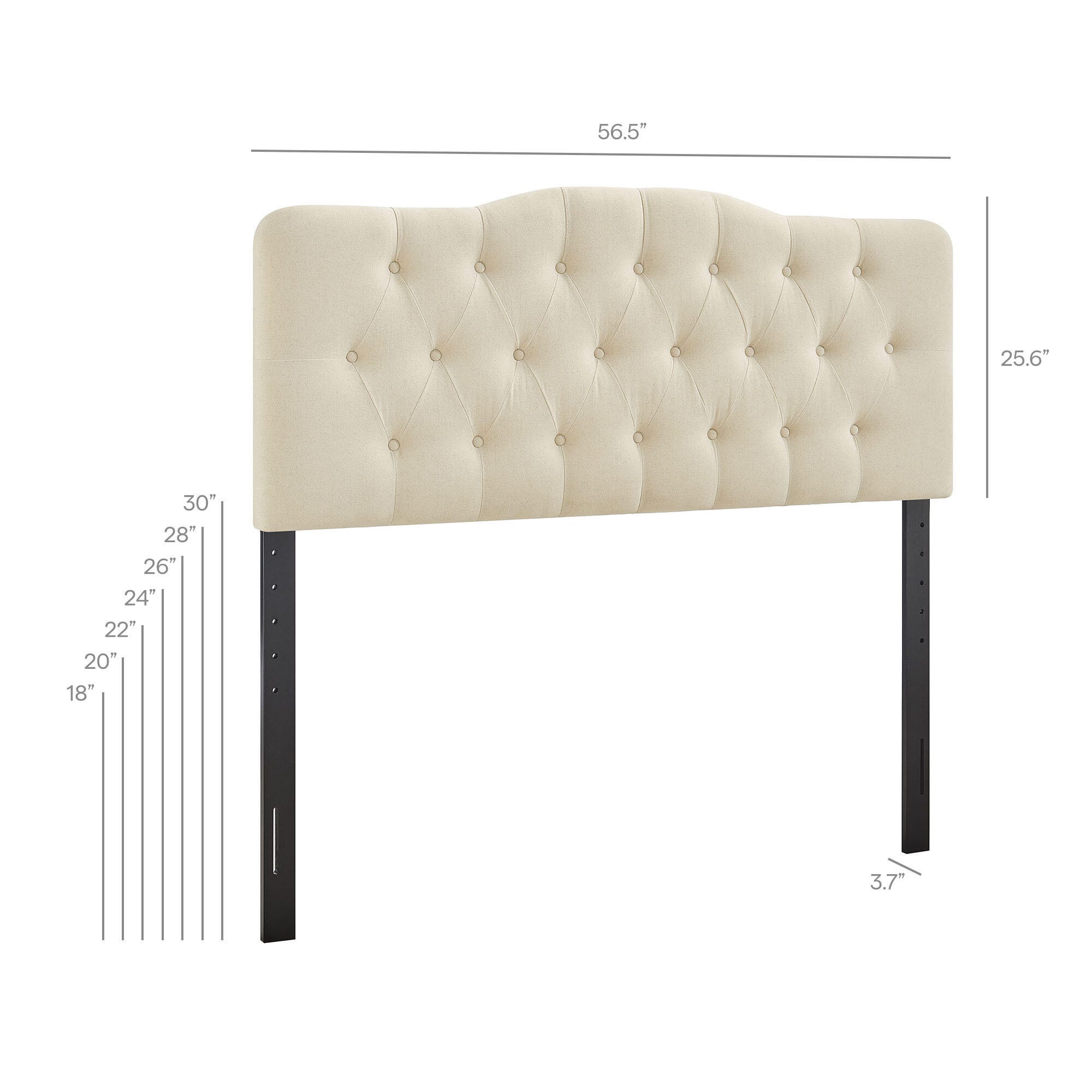 Modway Annabel Tufted Full Headboard, Beige, large