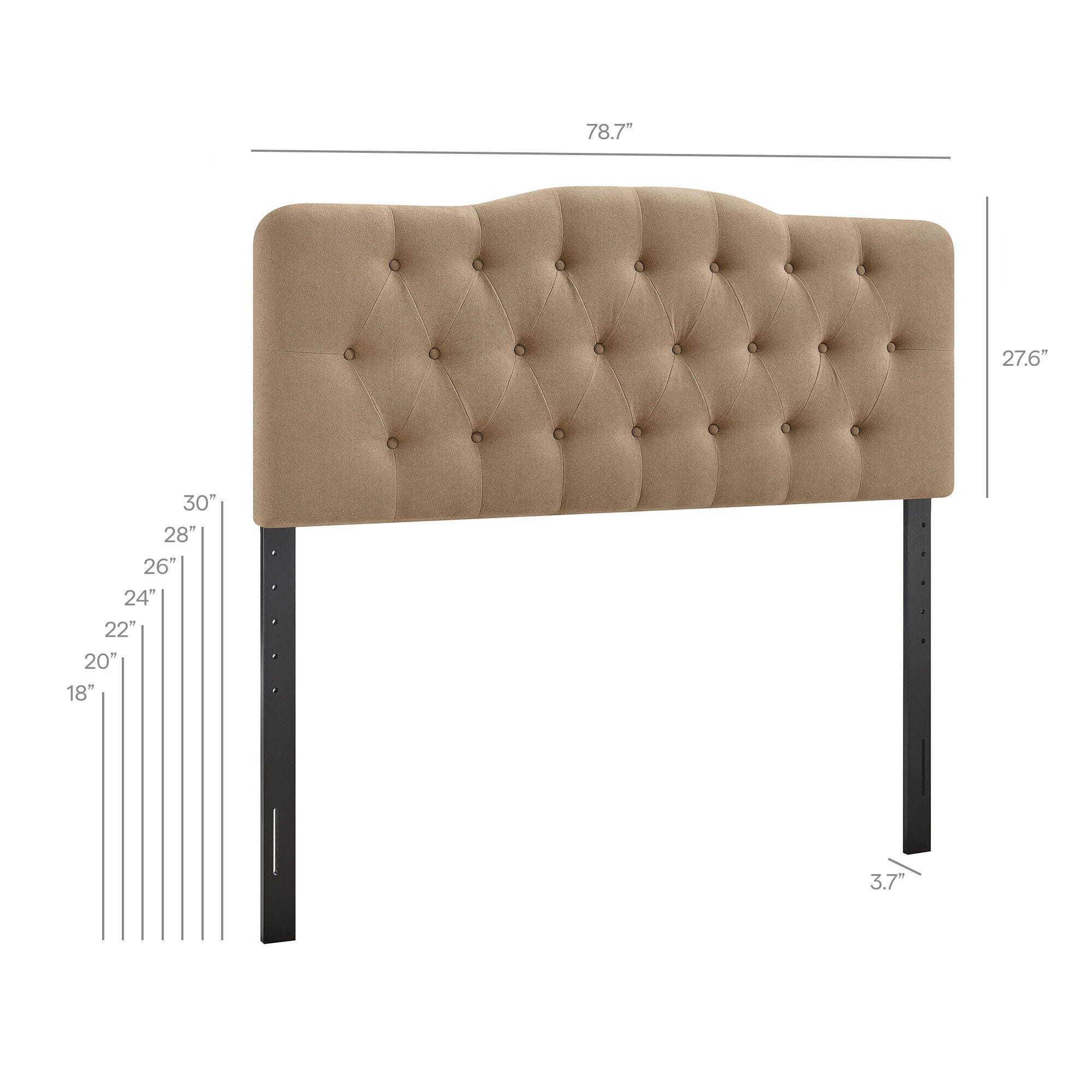Modway Annabel Tufted King Headboard, Almond, large
