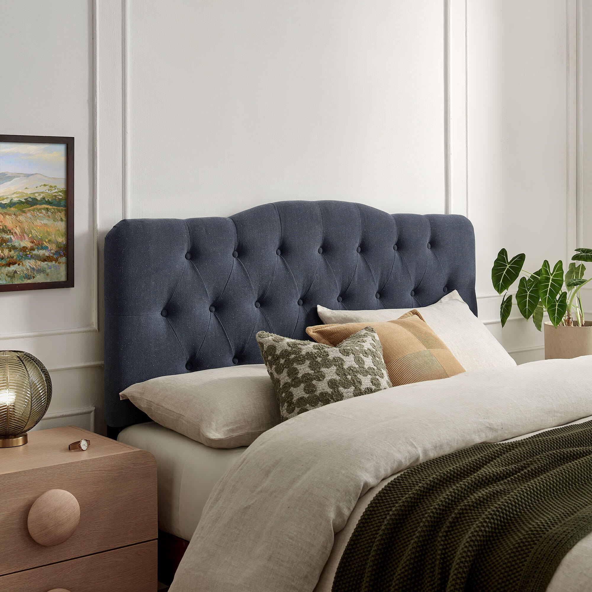 Modway Annabel Tufted King Headboard, Denim, large