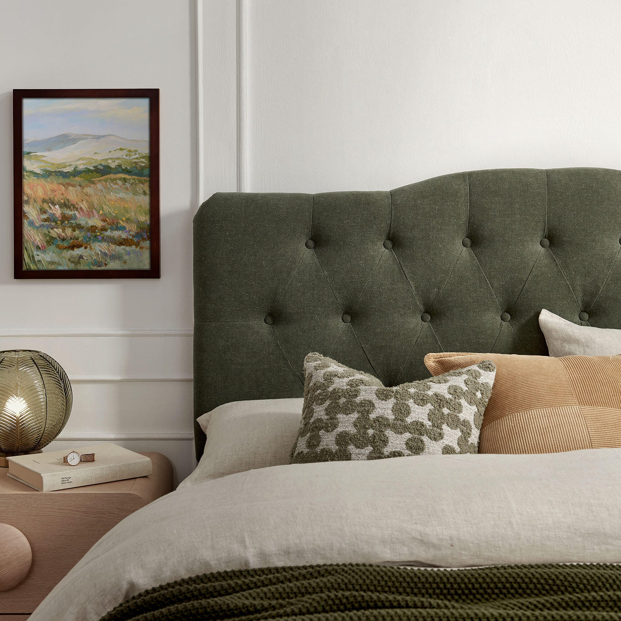 Modway Annabel Tufted Queen Headboard, Sage, large