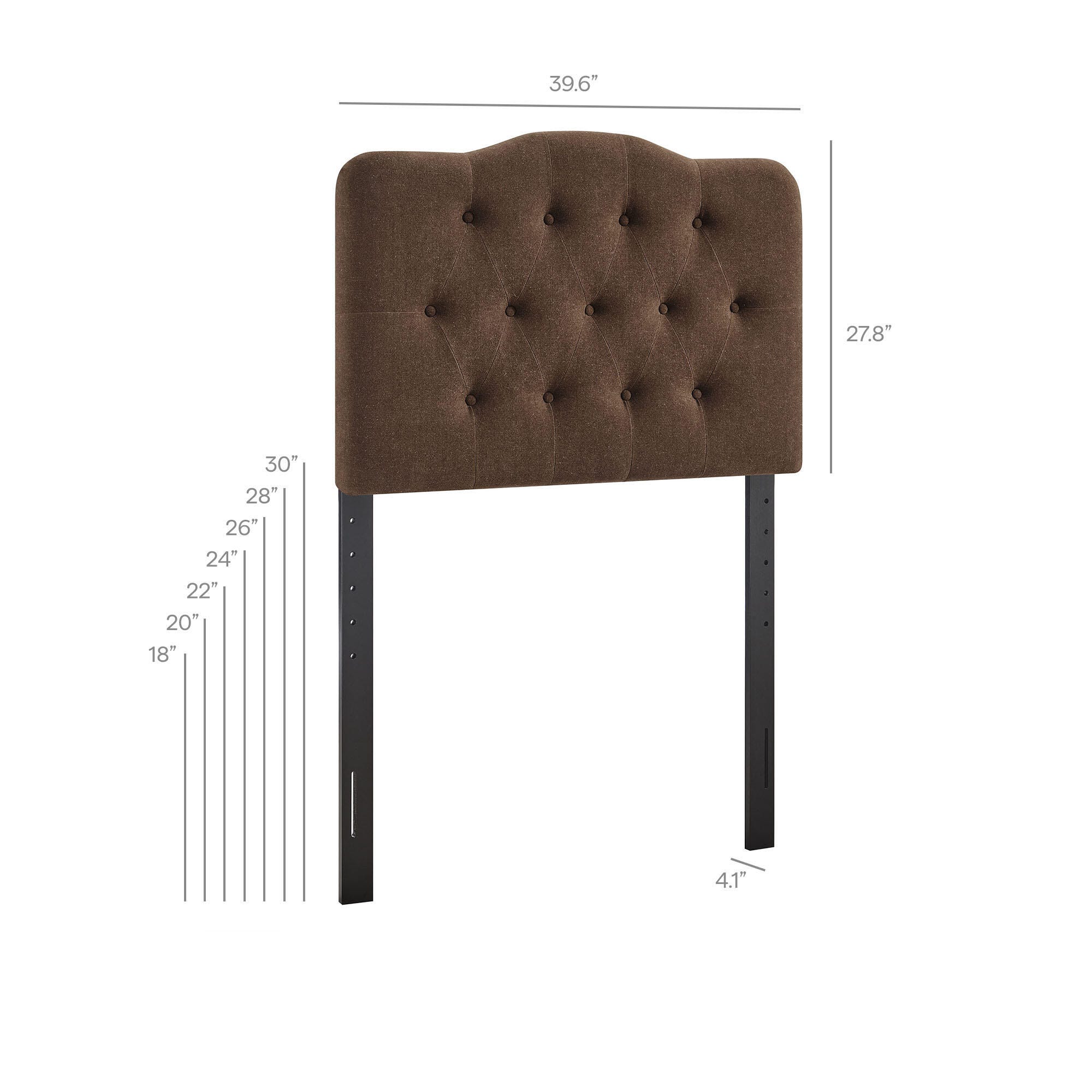Modway Annabel Tufted Twin Headboard, Cocoa, large