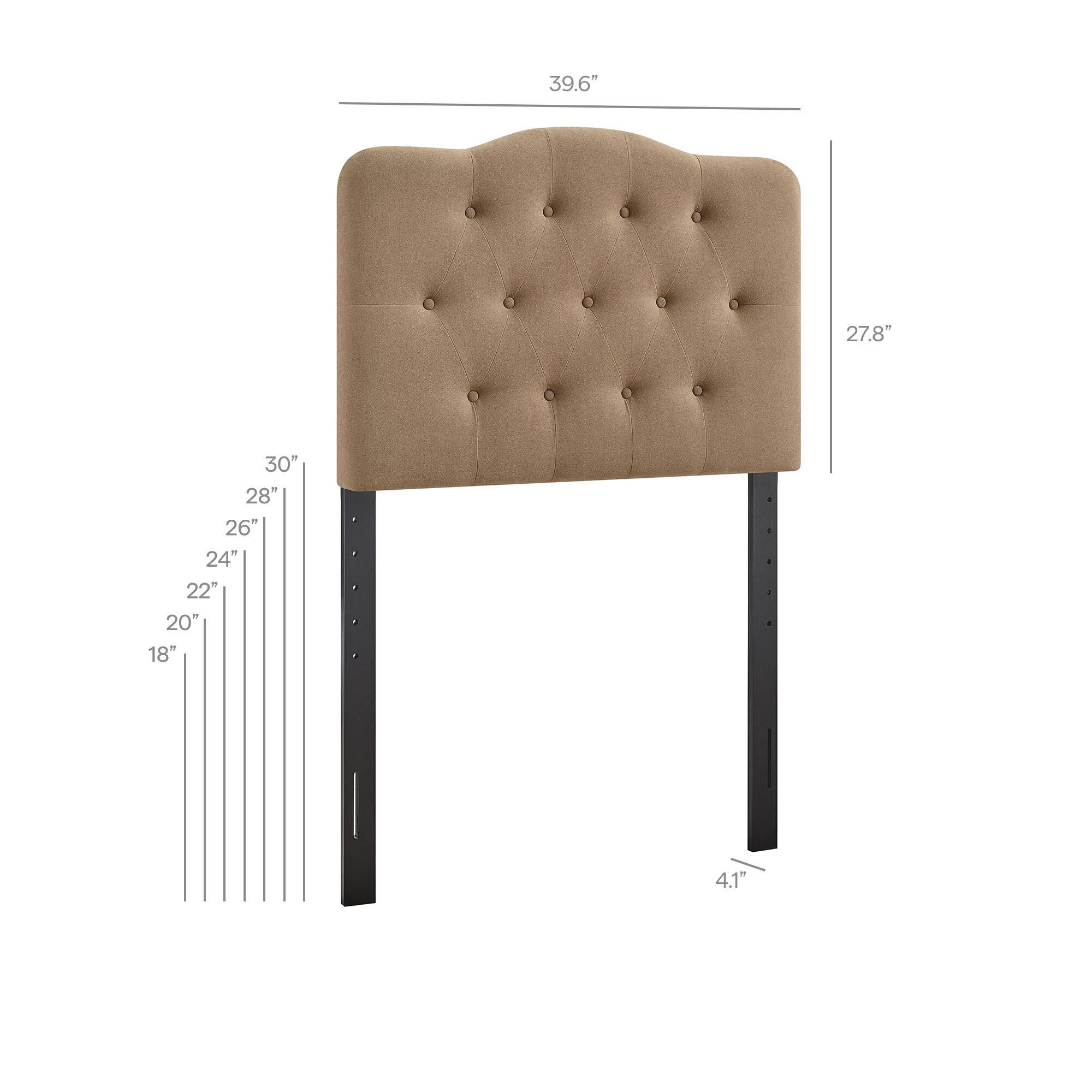 Modway Annabel Tufted Twin Headboard, Almond, large
