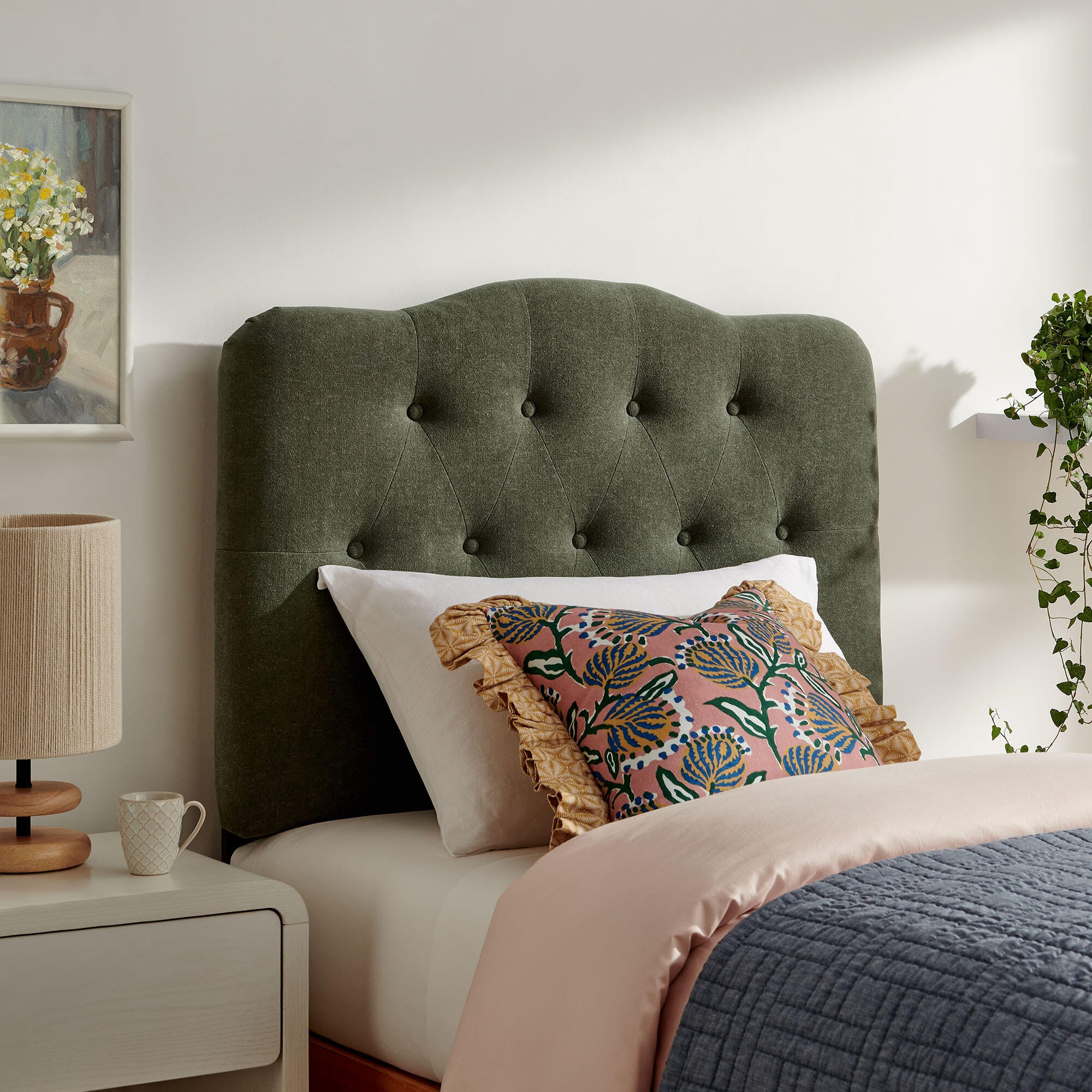 Modway Annabel Tufted Twin Headboard, Sage, large