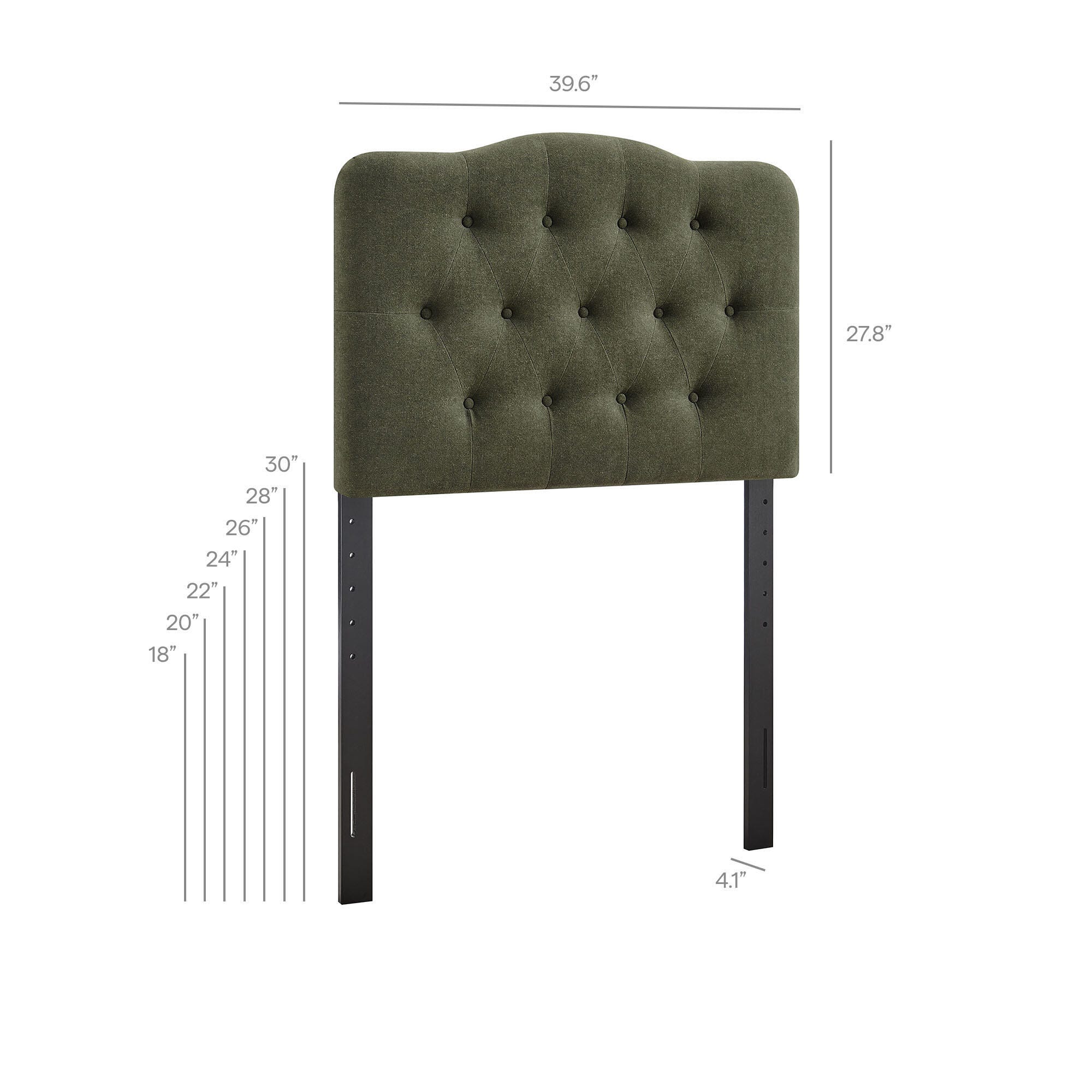 Modway Annabel Tufted Twin Headboard, Sage, large