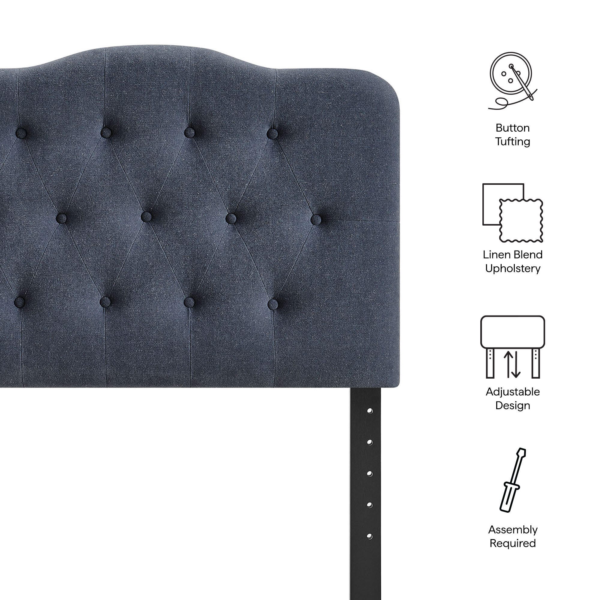 Modway Annabel Tufted Twin Headboard, Denim, large