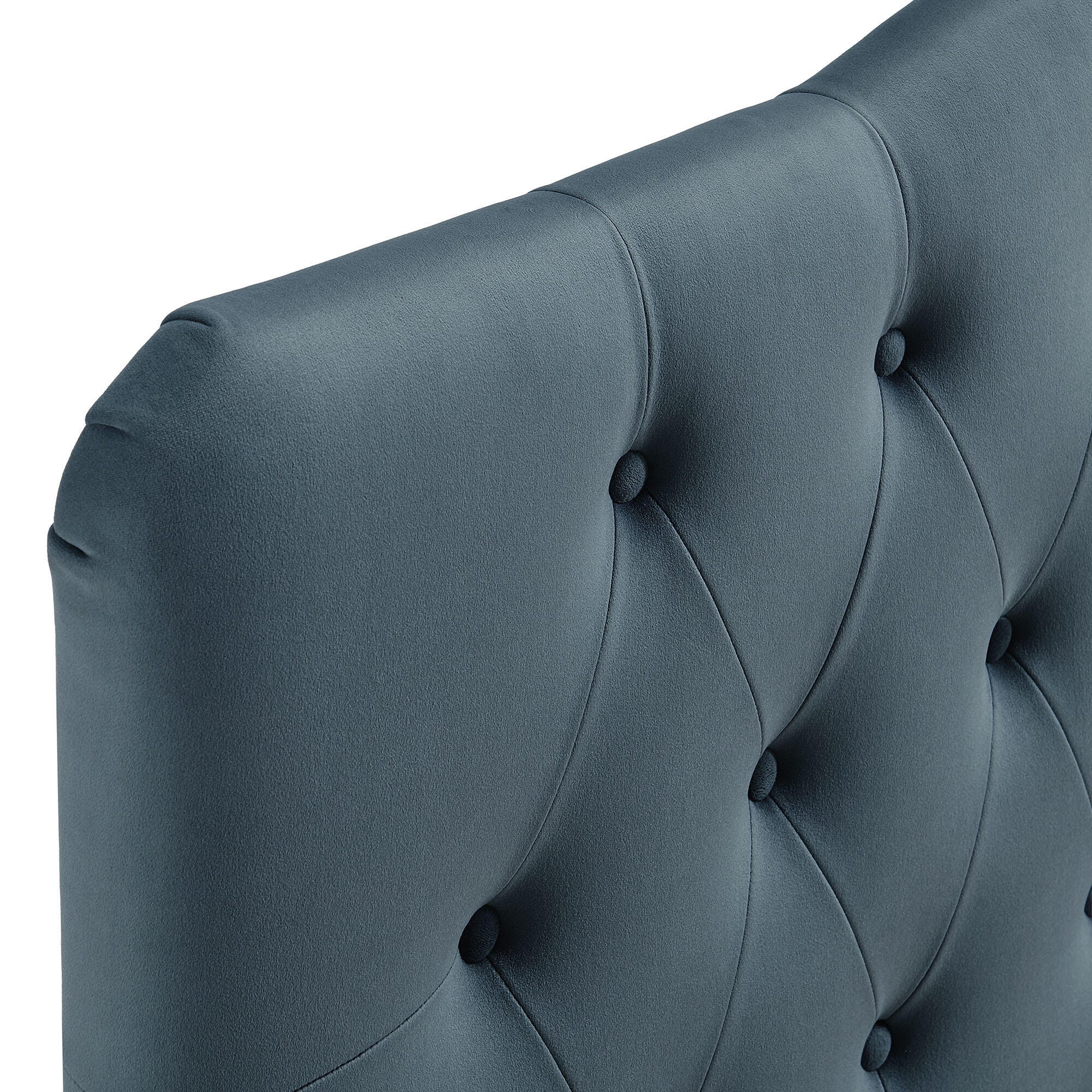 Modway Annabel Diamond Tufted Full Headboard, Cadet Blue, large