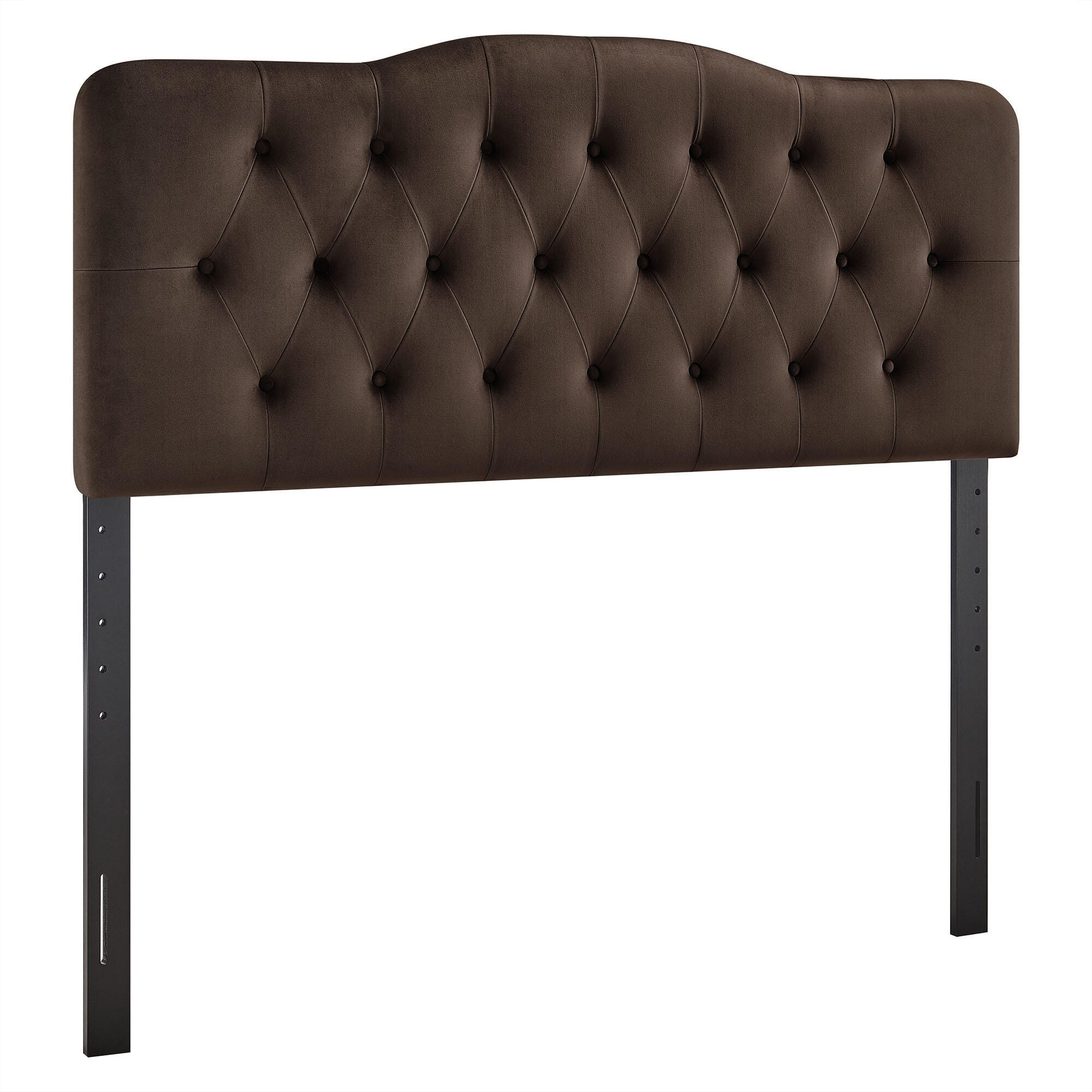 Modway Annabel Diamond Tufted King Headboard, Chocolate Brown, large
