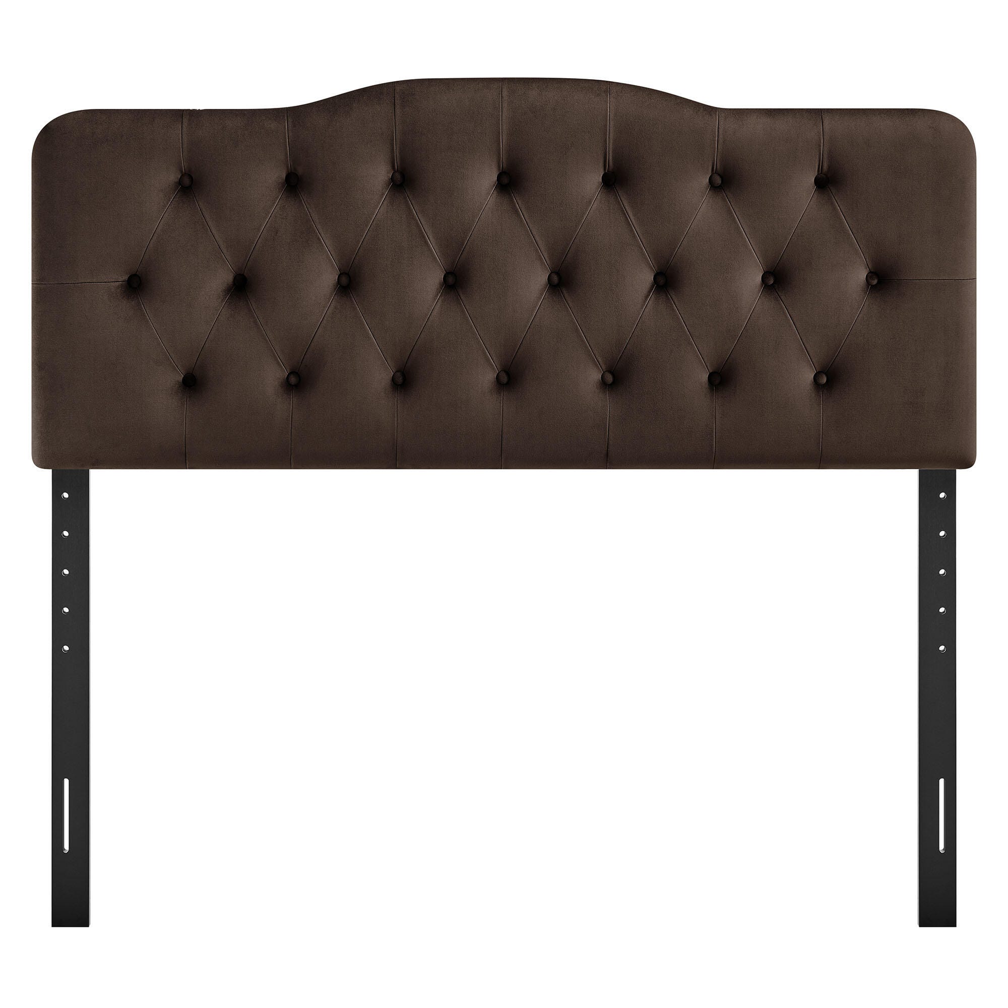 Modway Annabel Diamond Tufted King Headboard, Chocolate Brown, large
