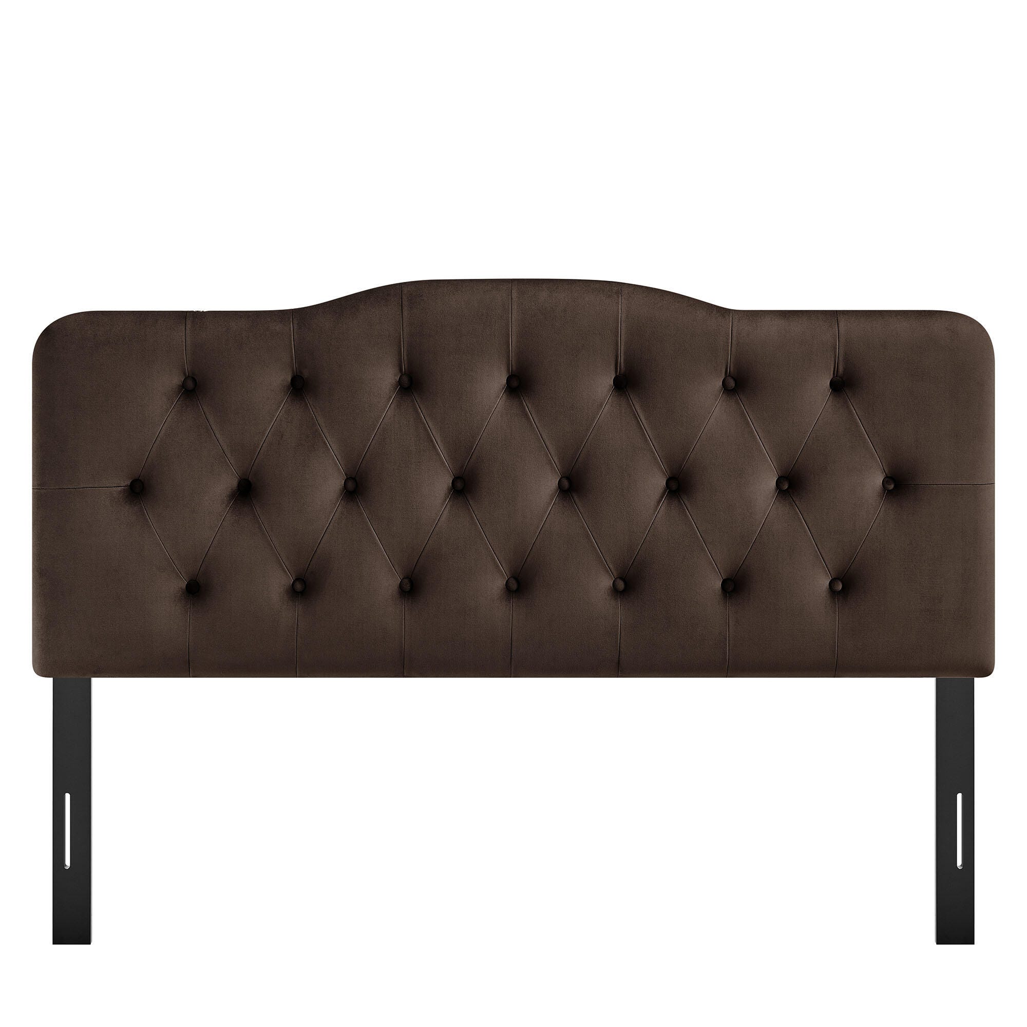 Modway Annabel Diamond Tufted King Headboard, Chocolate Brown, large