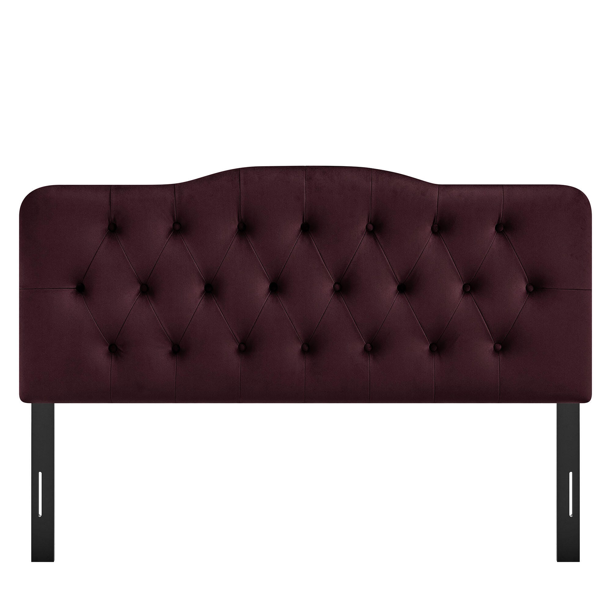 Modway Annabel Diamond Tufted Queen Headboard, Mulberry, large