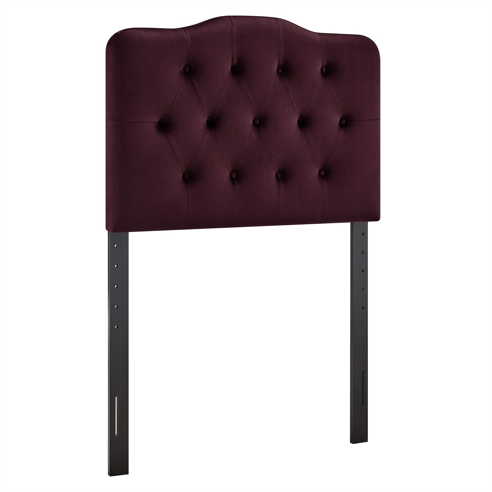 Modway Annabel Diamond Tufted Twin Headboard, Mulberry, large