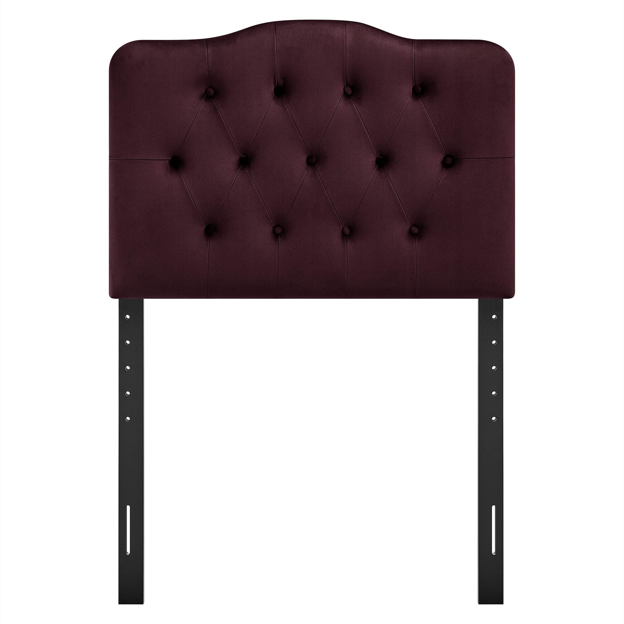 Modway Annabel Diamond Tufted Twin Headboard, Mulberry, large