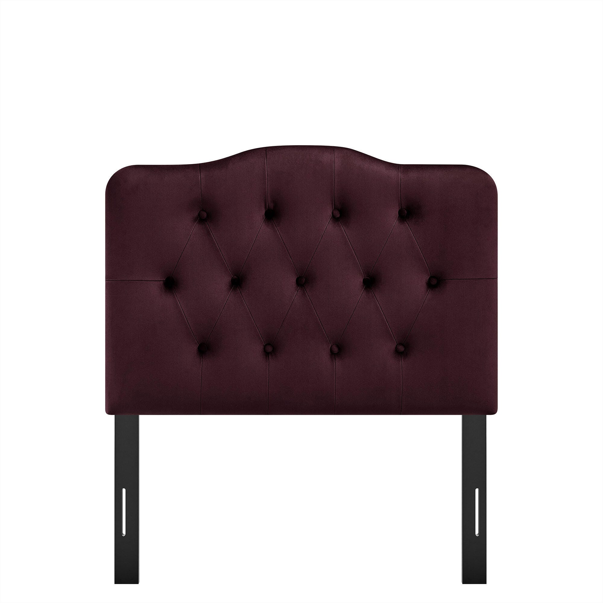 Modway Annabel Diamond Tufted Twin Headboard, Mulberry, large