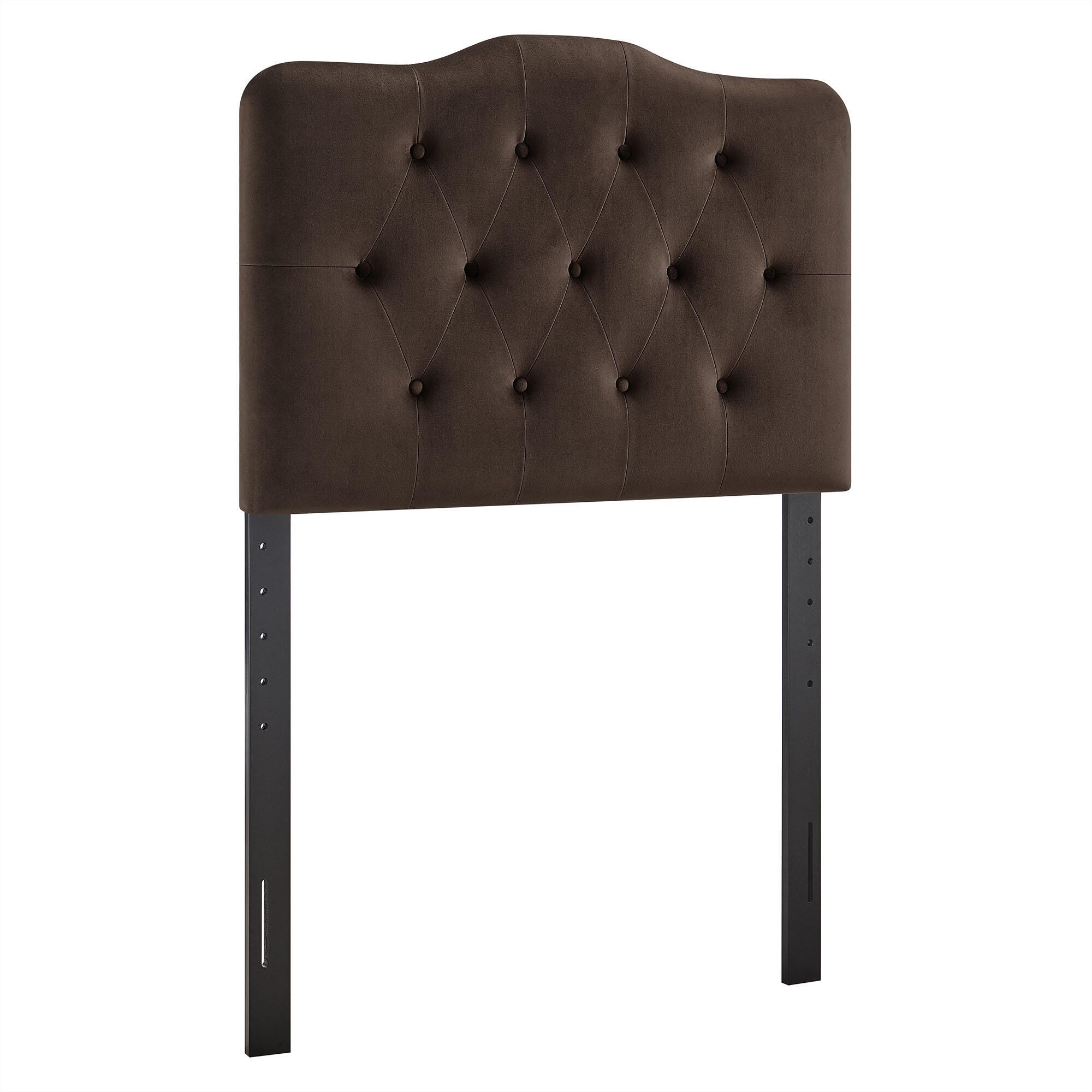 Modway Annabel Diamond Tufted Twin Headboard, Chocolate Brown, large