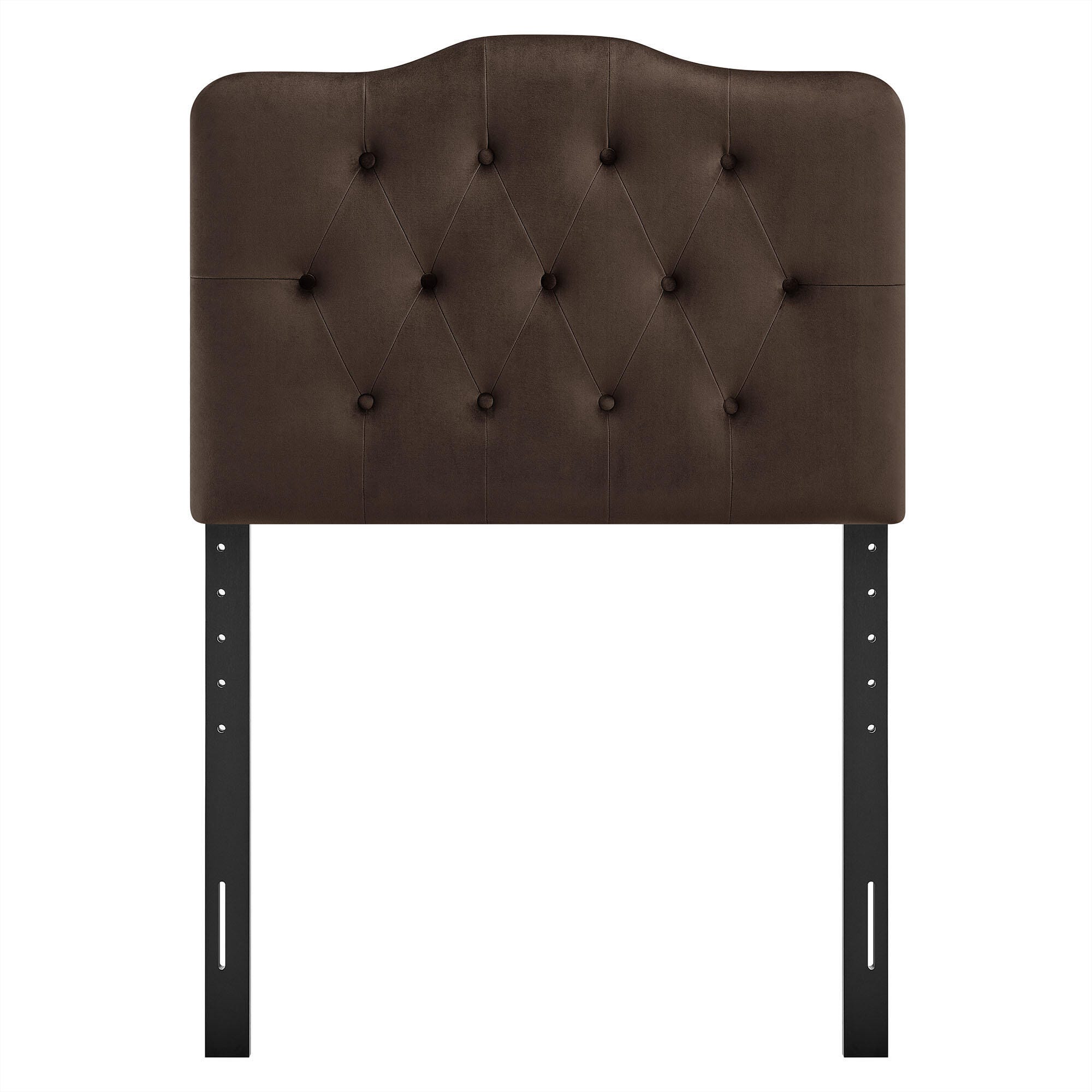Modway Annabel Diamond Tufted Twin Headboard, Chocolate Brown, large