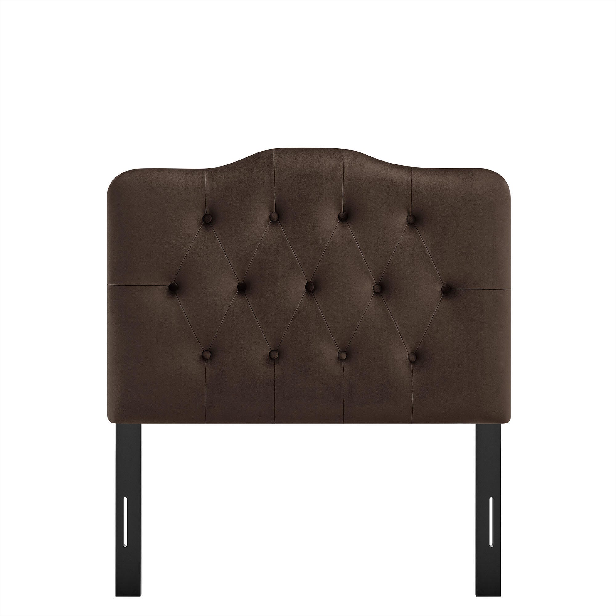 Modway Annabel Diamond Tufted Twin Headboard, Chocolate Brown, large