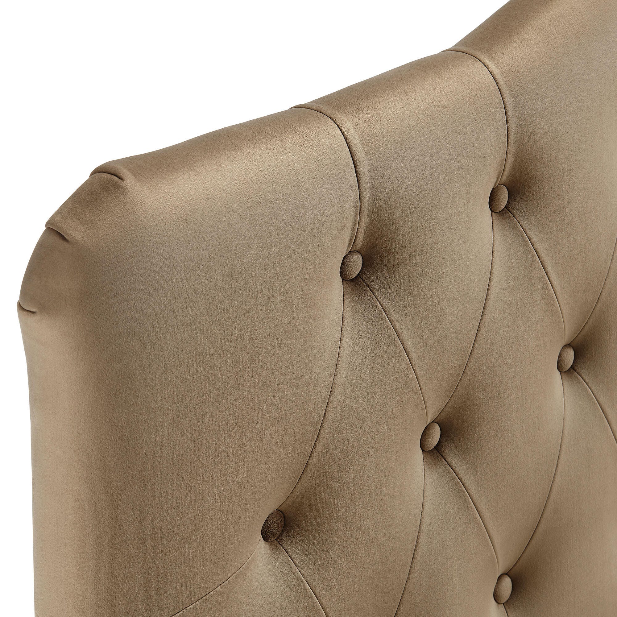 Modway Annabel Diamond Tufted Twin Headboard, Taupe, large