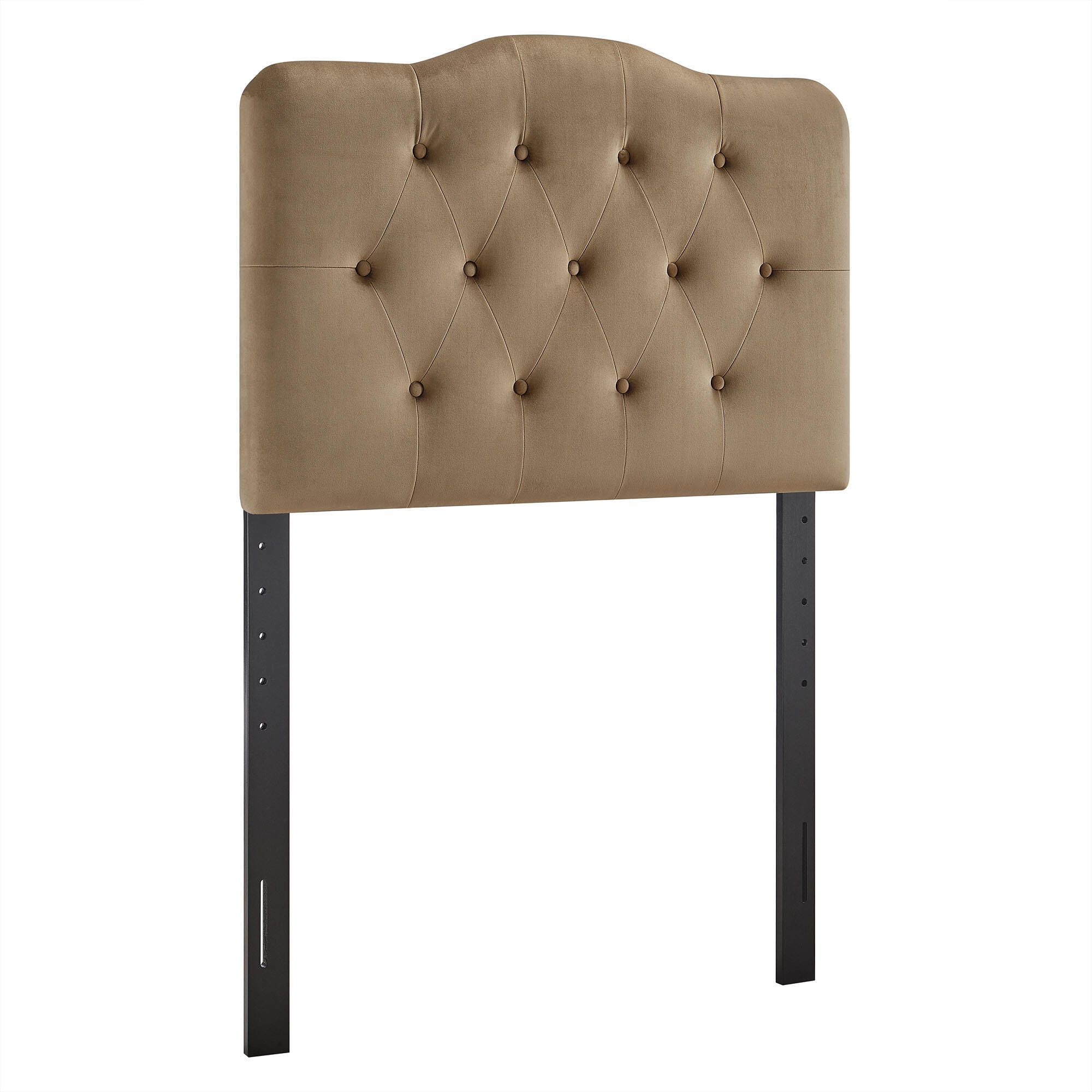 Modway Annabel Diamond Tufted Twin Headboard, Taupe, large