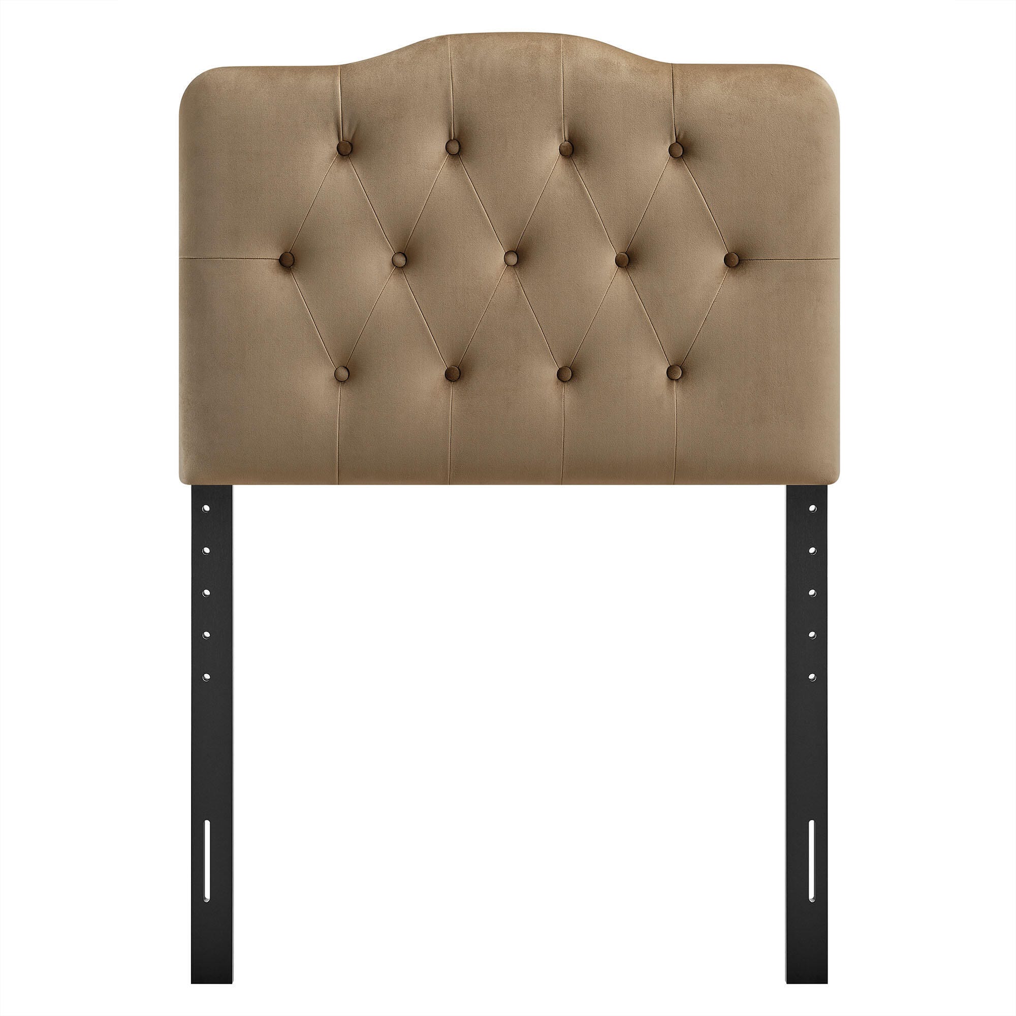 Modway Annabel Diamond Tufted Twin Headboard, Taupe, large