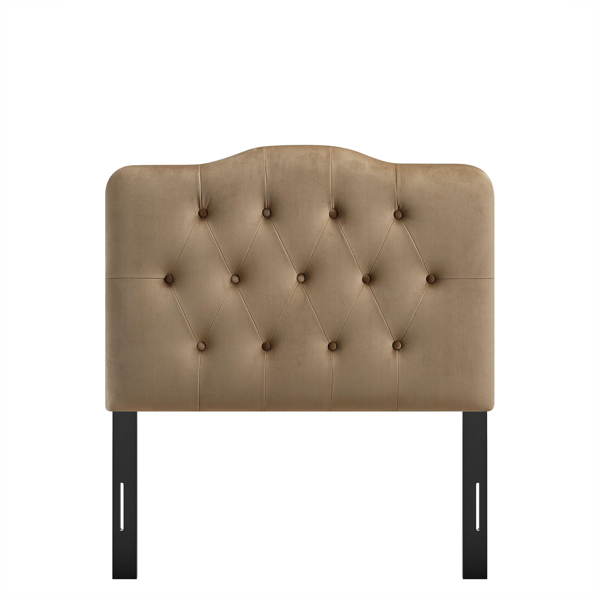Modway Annabel Diamond Tufted Twin Headboard, Taupe, large