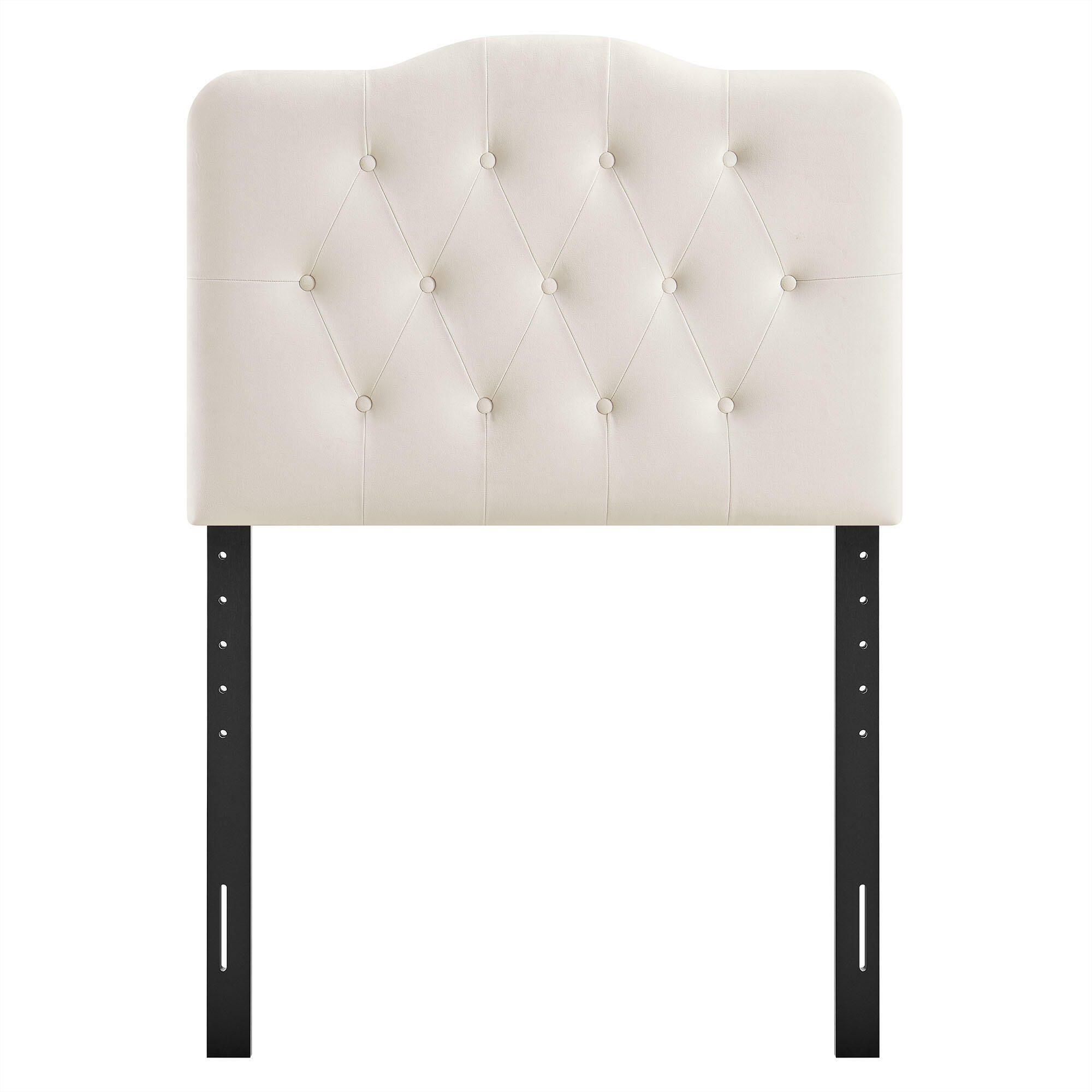 Modway Annabel Diamond Tufted Twin Headboard, Alabaster, large