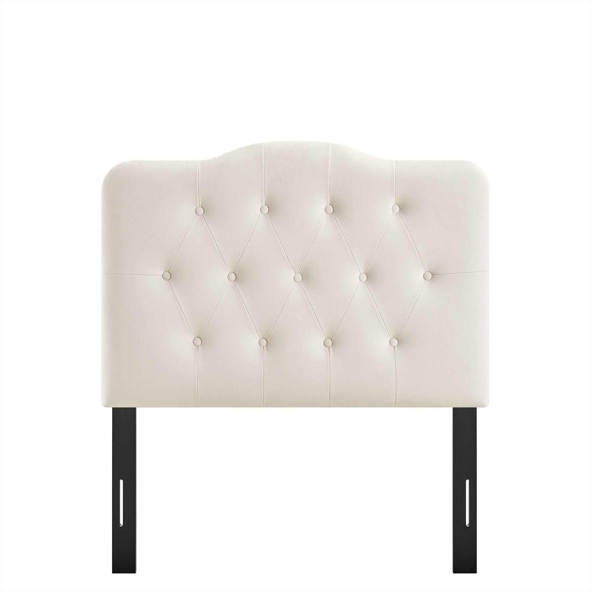 Modway Annabel Diamond Tufted Twin Headboard, Alabaster, large