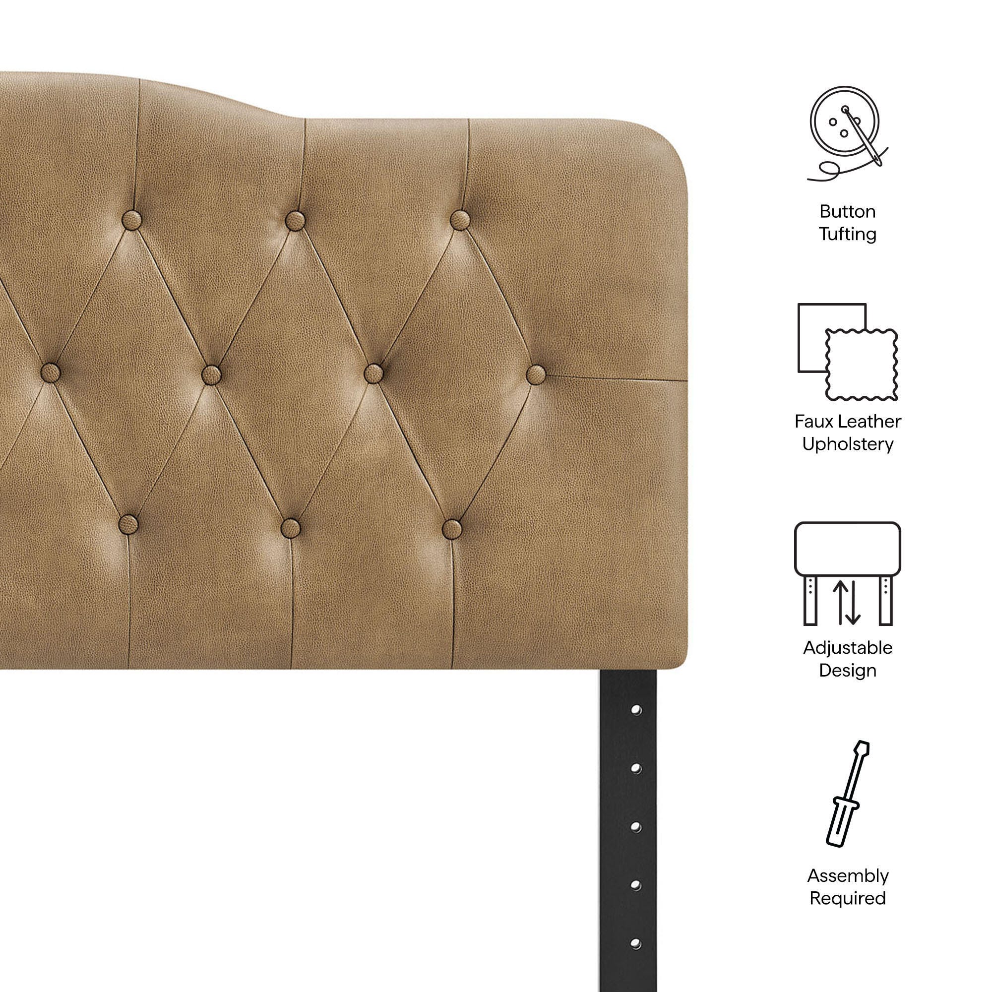Modway Annabel King Headboard, Toast, large