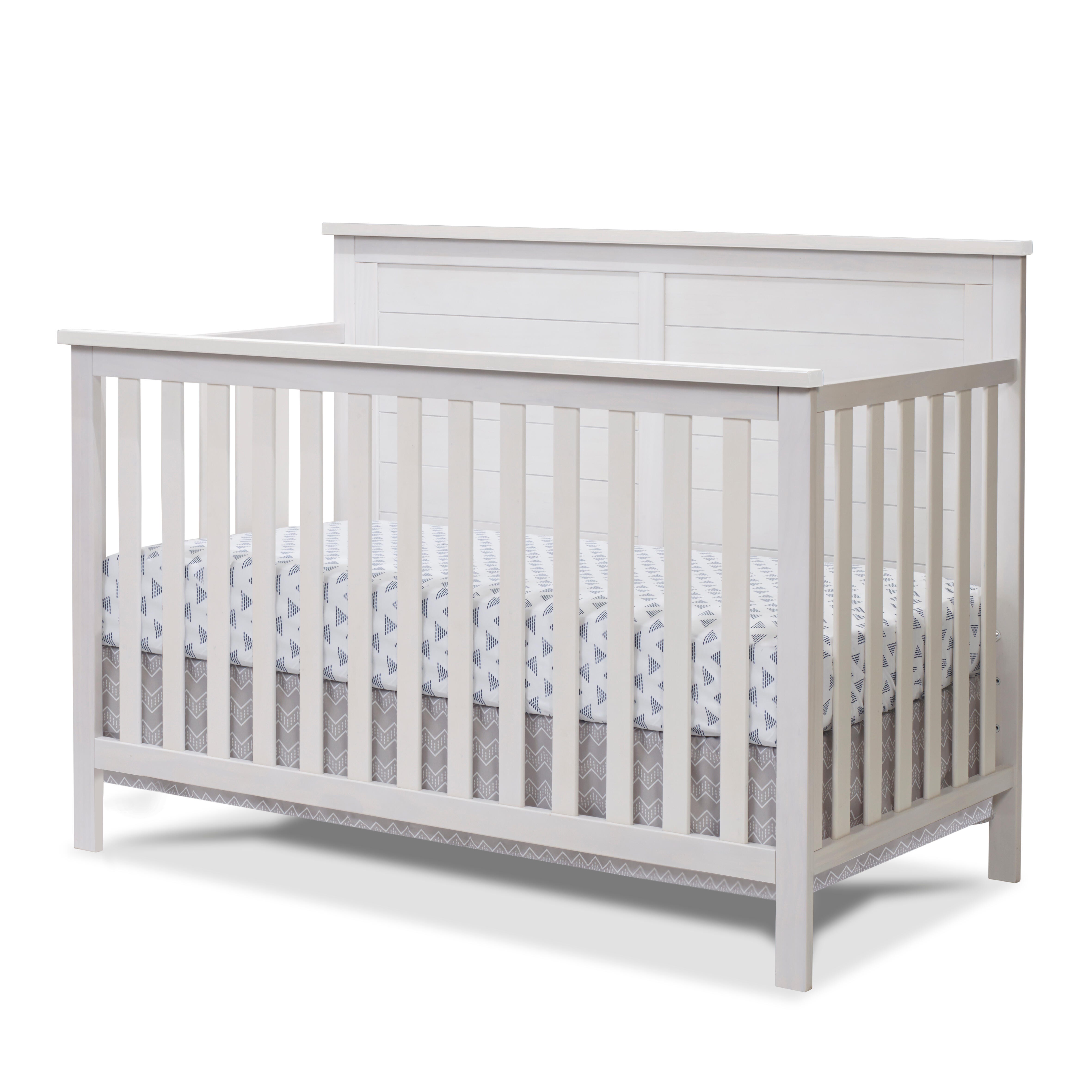 Sorelle Furniture Ashley 4-in-1 Convertible Crib, Weathered White, large