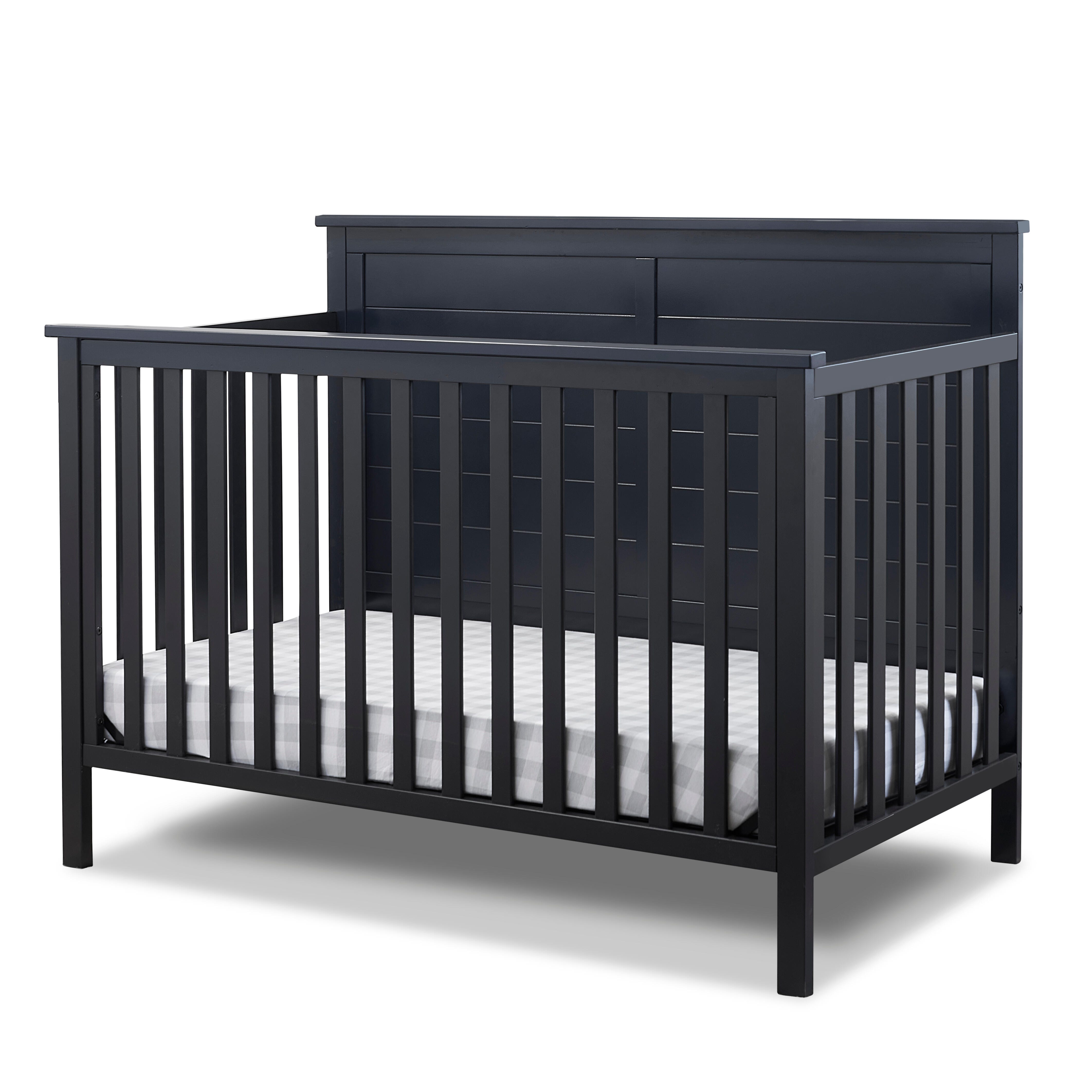 Sorelle Furniture Ashley 4-in-1 Convertible Crib, Midnight, large