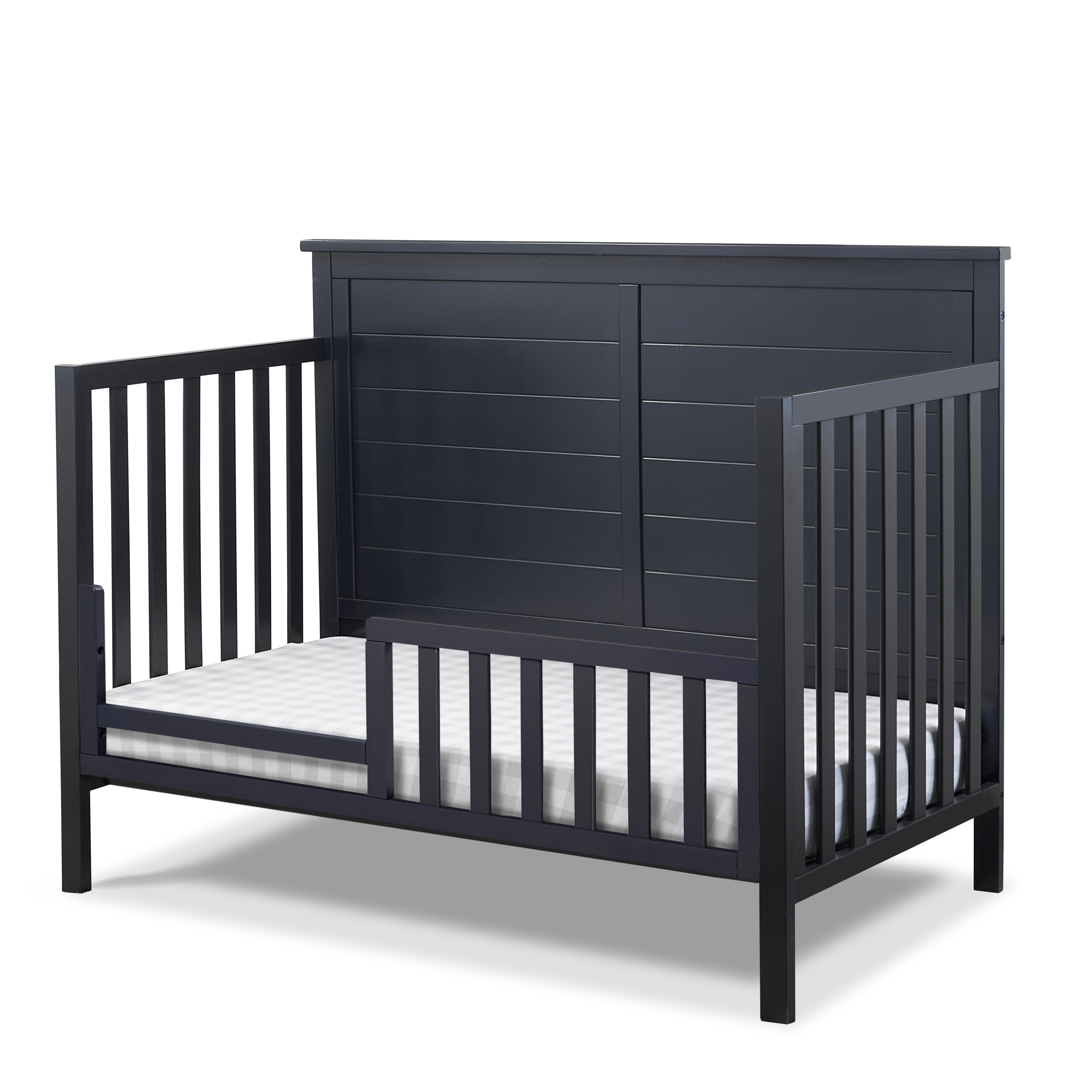 Sorelle Furniture Ashley 4-in-1 Convertible Crib, Midnight, large