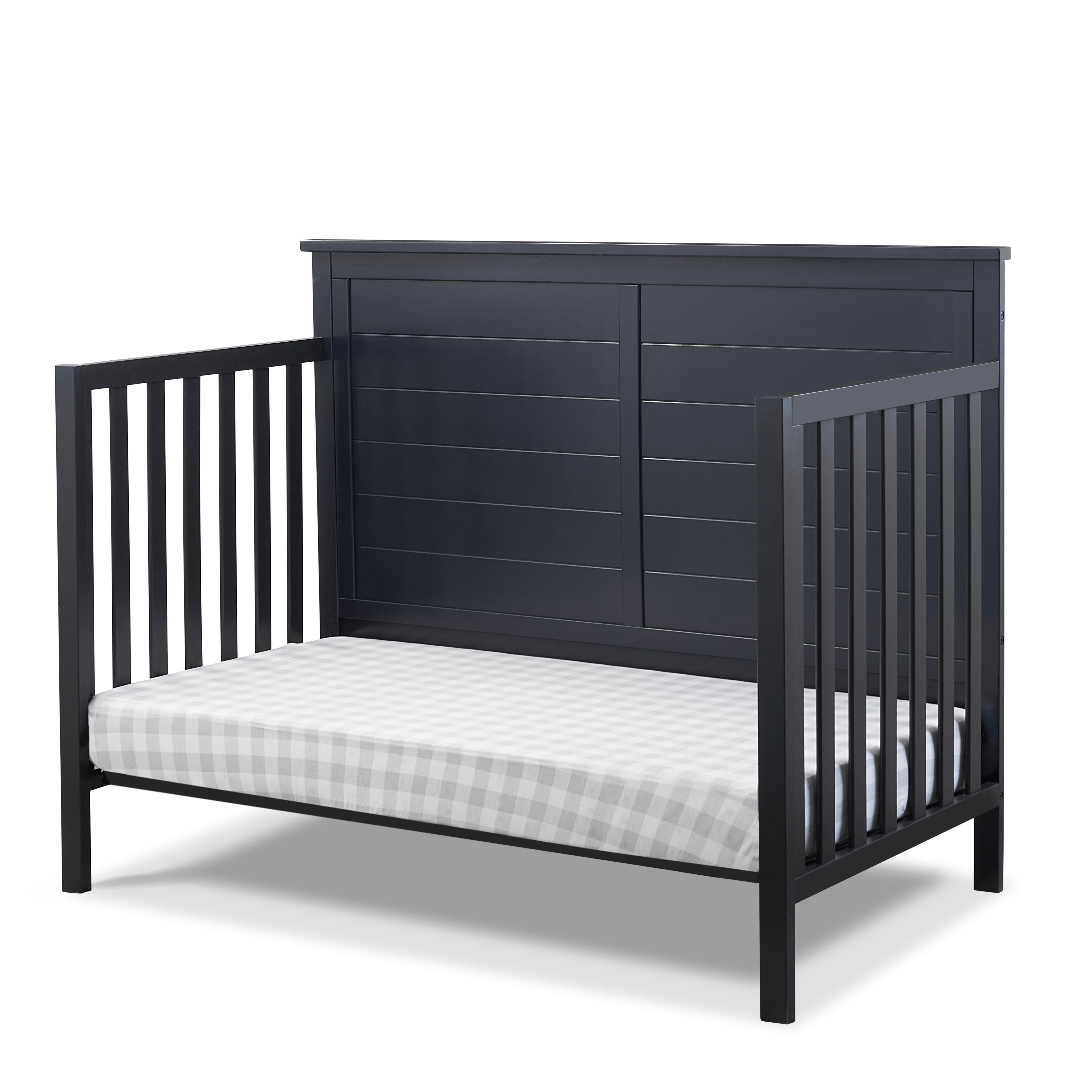 Sorelle Furniture Ashley 4-in-1 Convertible Crib, Midnight, large