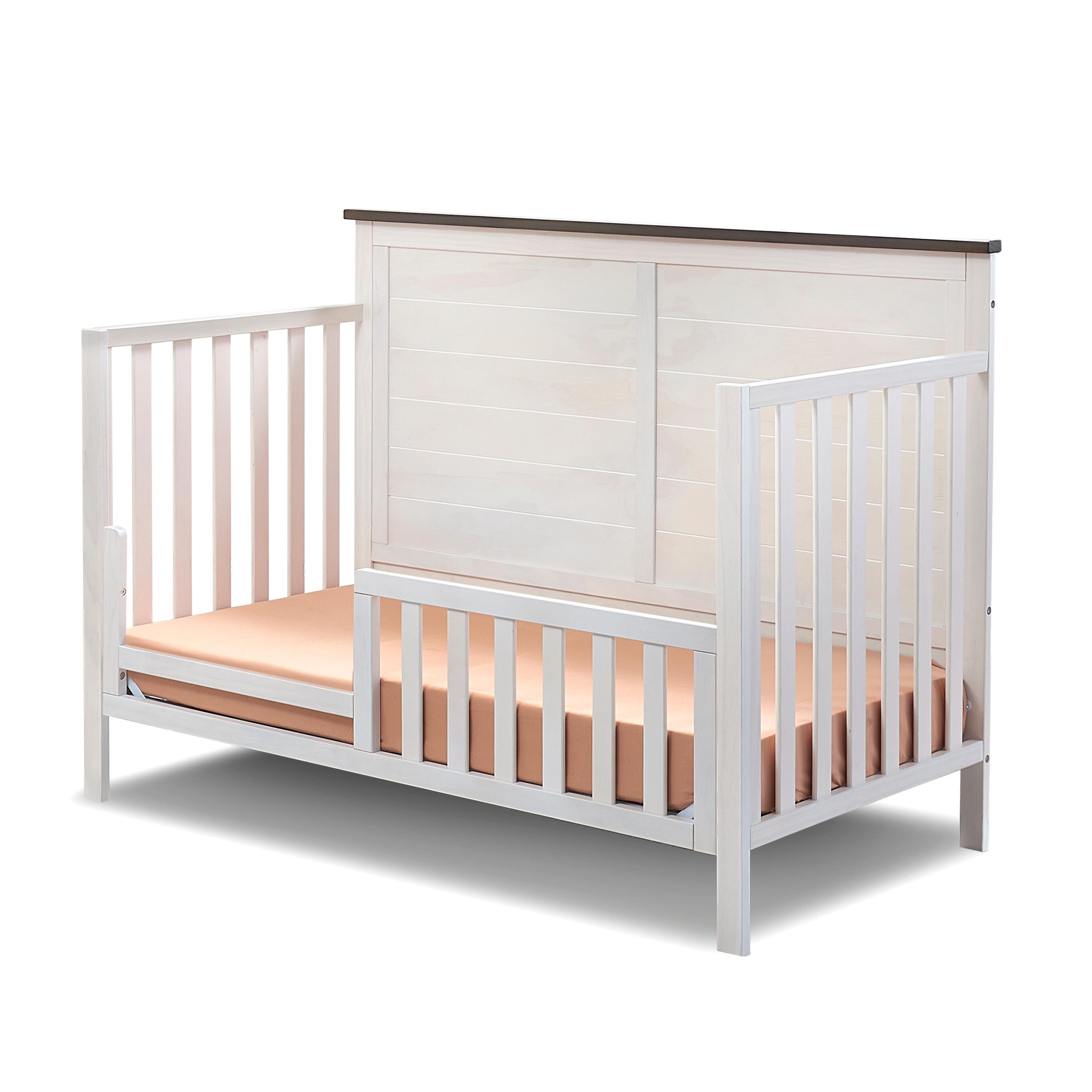 Sorelle Furniture Ashley 4-in-1 Convertible Crib, Chocolate/White, large