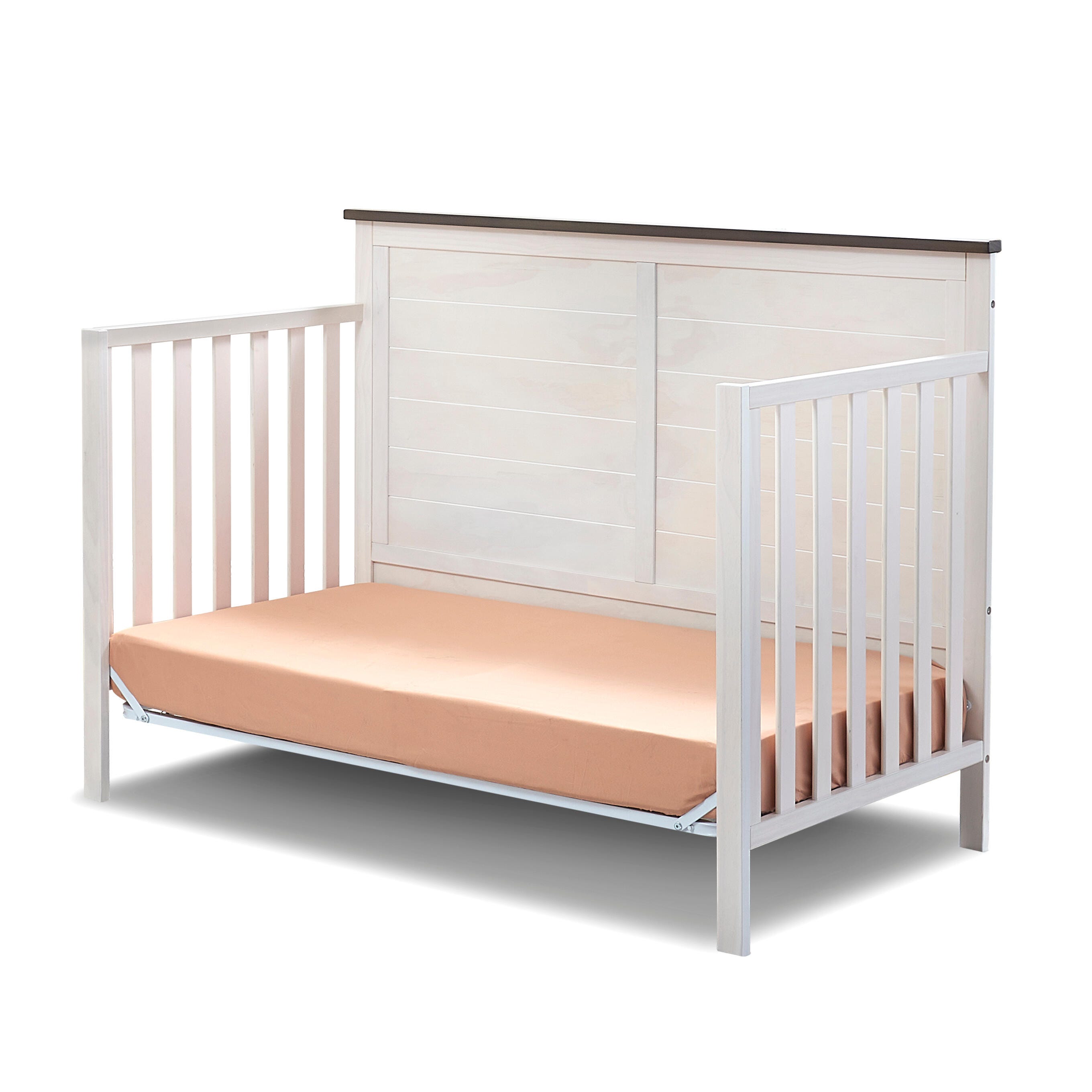 Sorelle Furniture Ashley 4-in-1 Convertible Crib, Chocolate/White, large