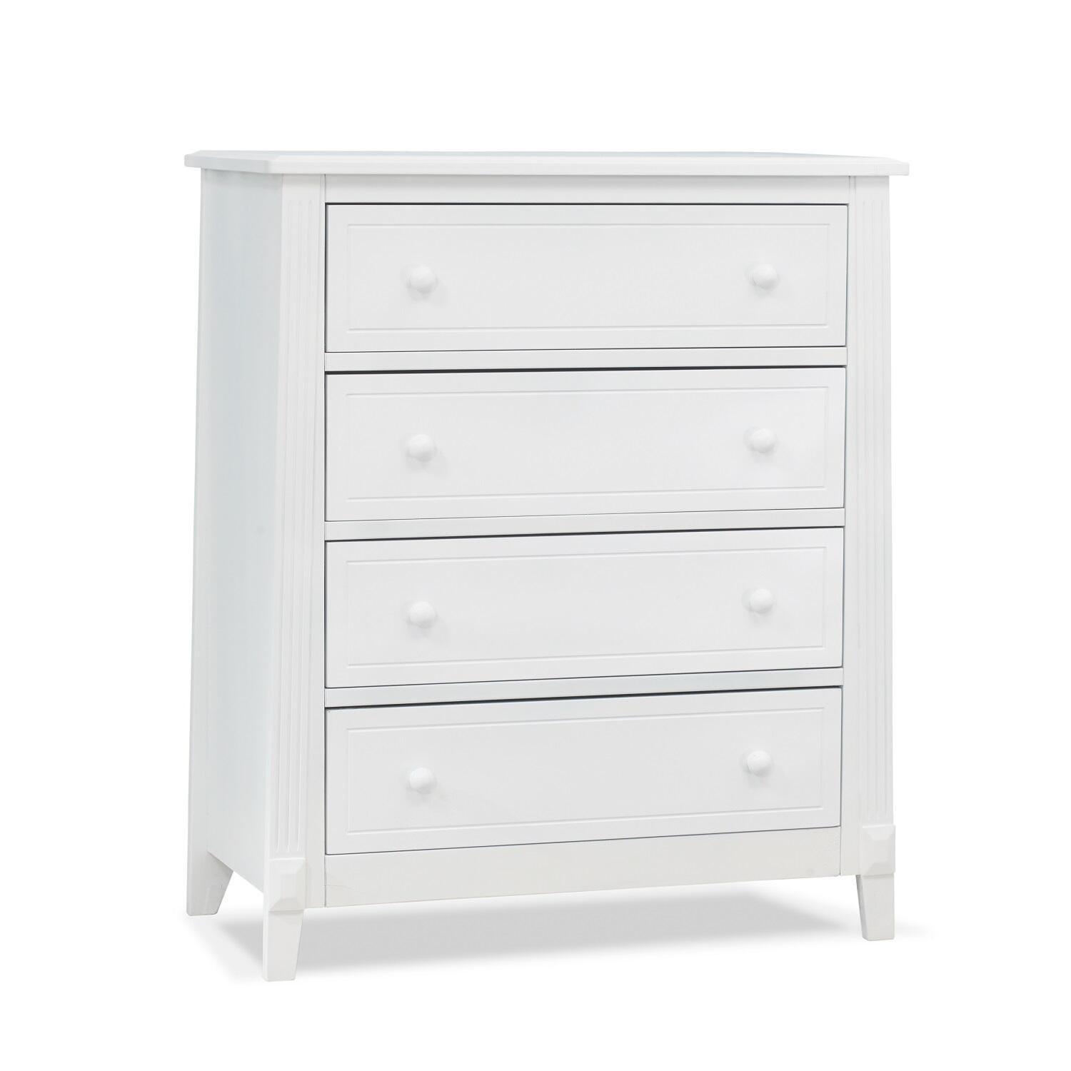 Sorelle Furniture Berkley 4 Drawer Chest of Drawers, White, large
