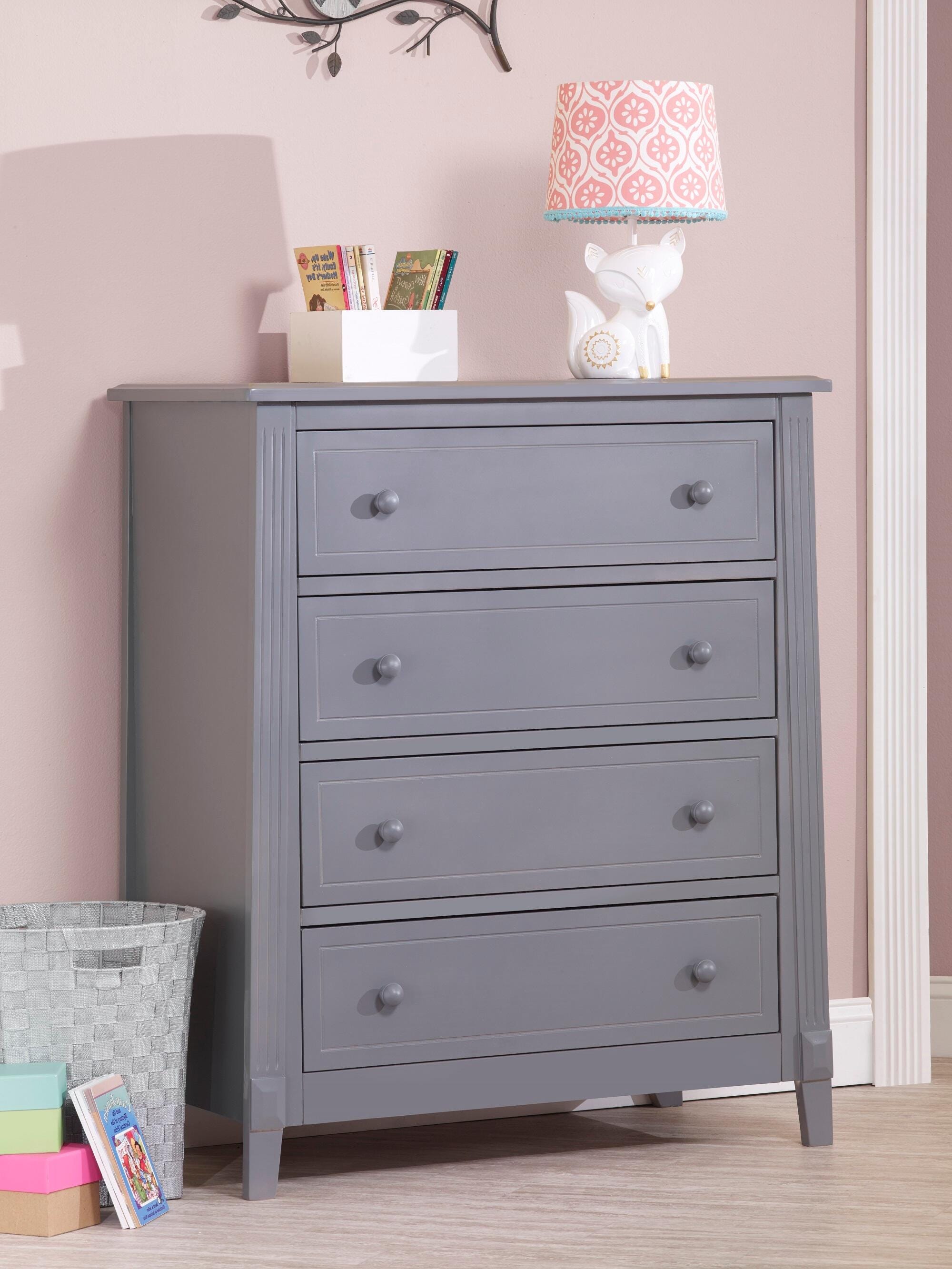 Sorelle Furniture Berkley 4 Drawer Chest of Drawers, Gray