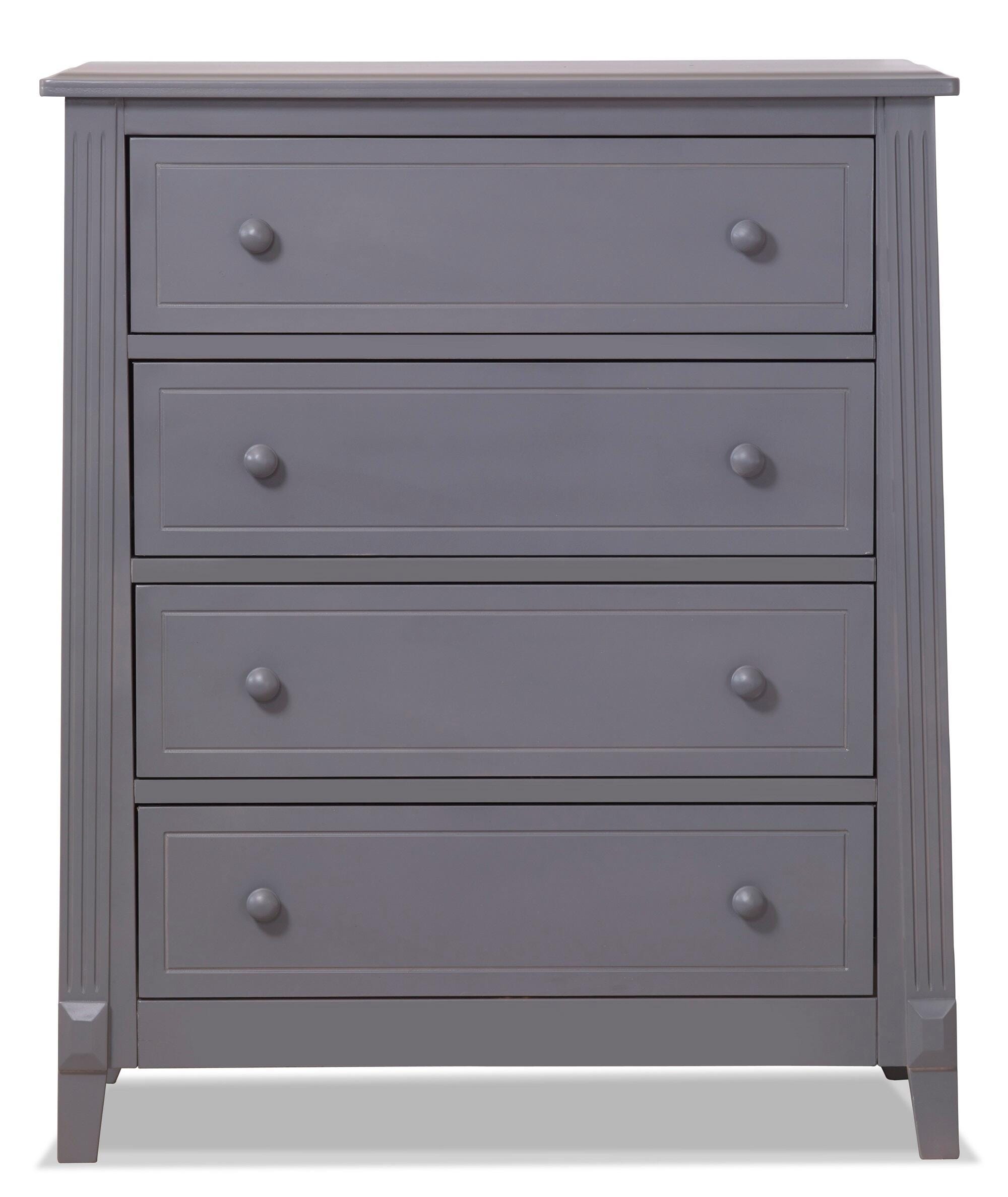Sorelle Furniture Berkley 4 Drawer Chest of Drawers, Gray, large