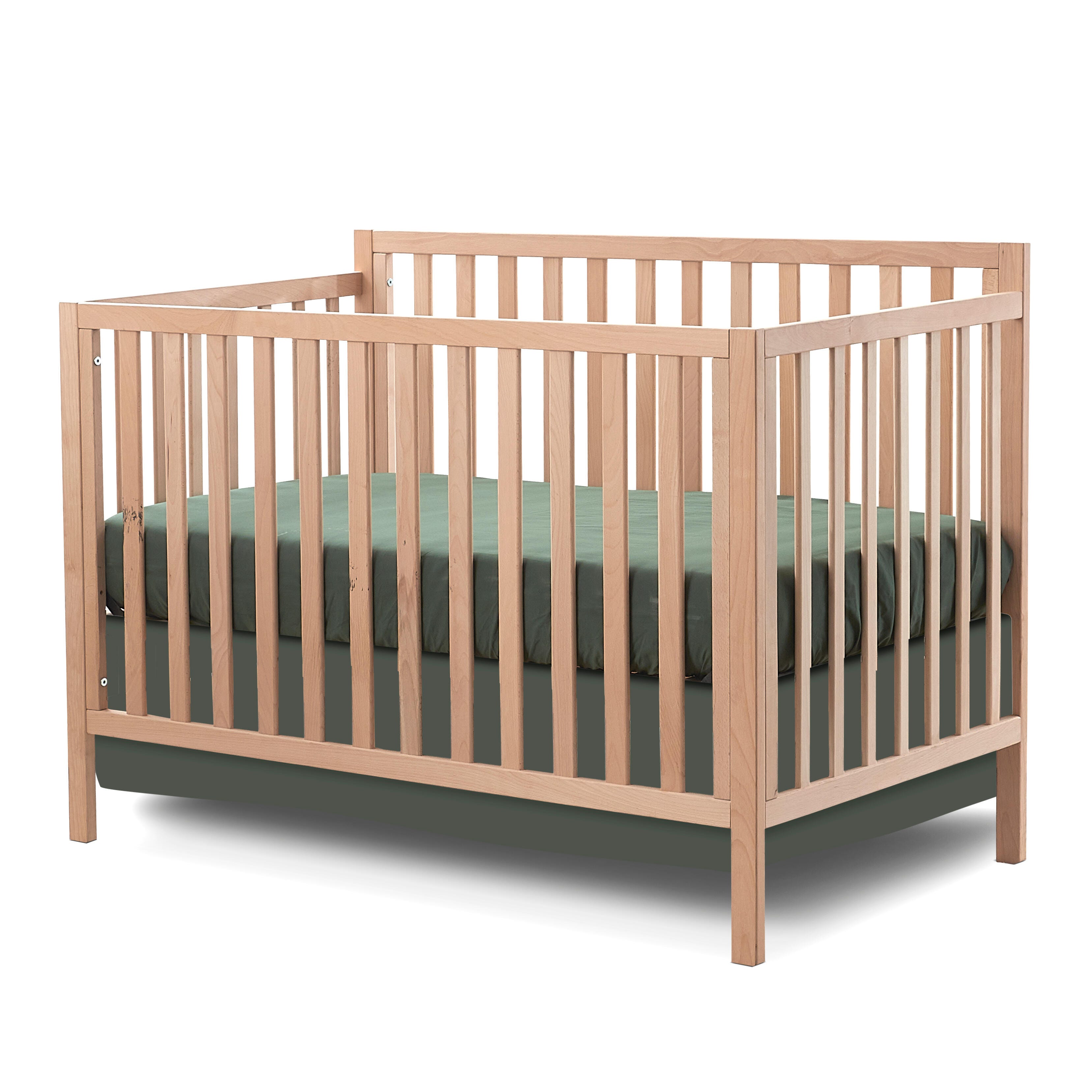 Sorelle Furniture Essex Euro 4-in-1 Convertible Crib, Natural Wood, large