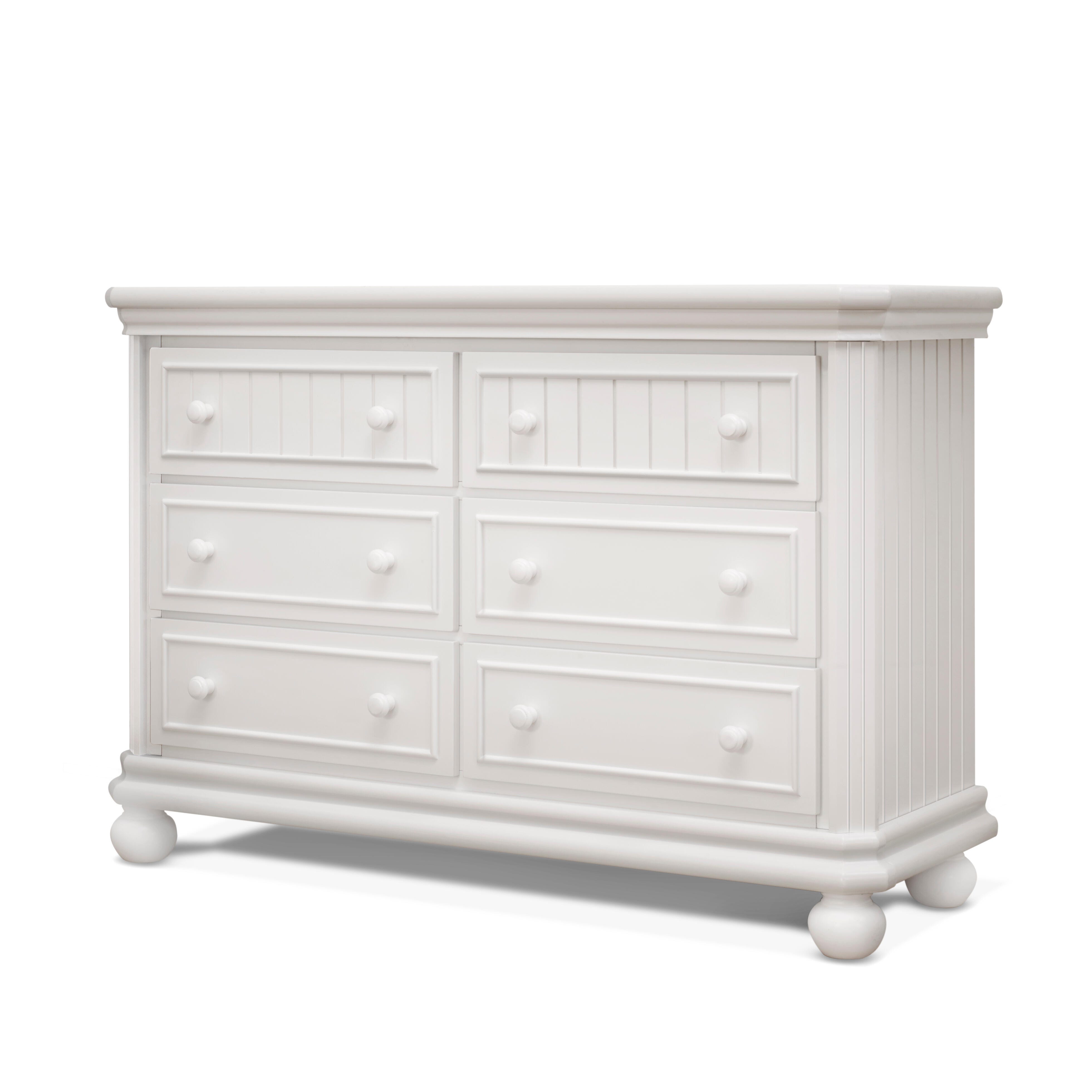 Sorelle Furniture Finley 6 Drawer Dresser, White, large