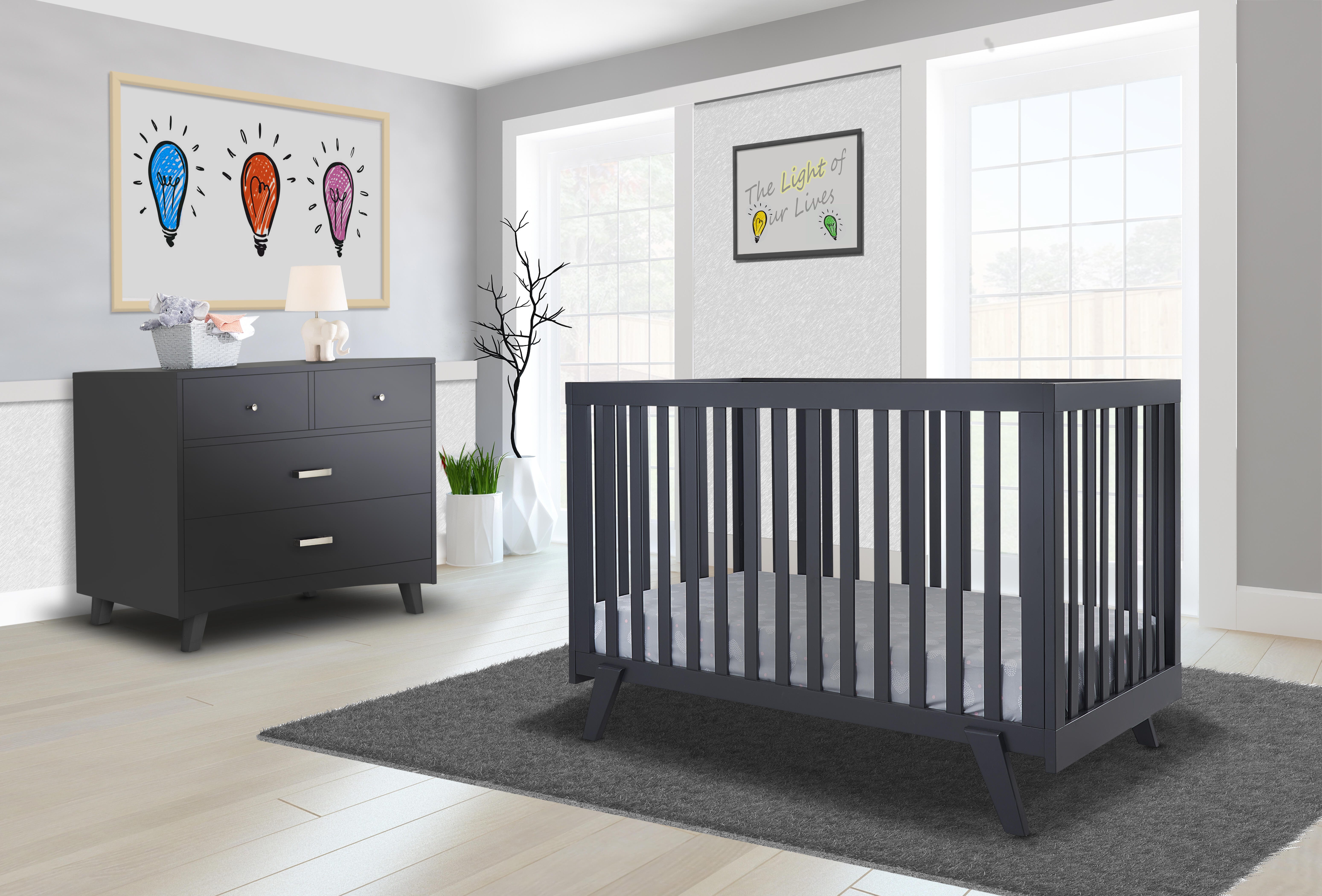 Sorelle Furniture Luce Crib, Midnight, large