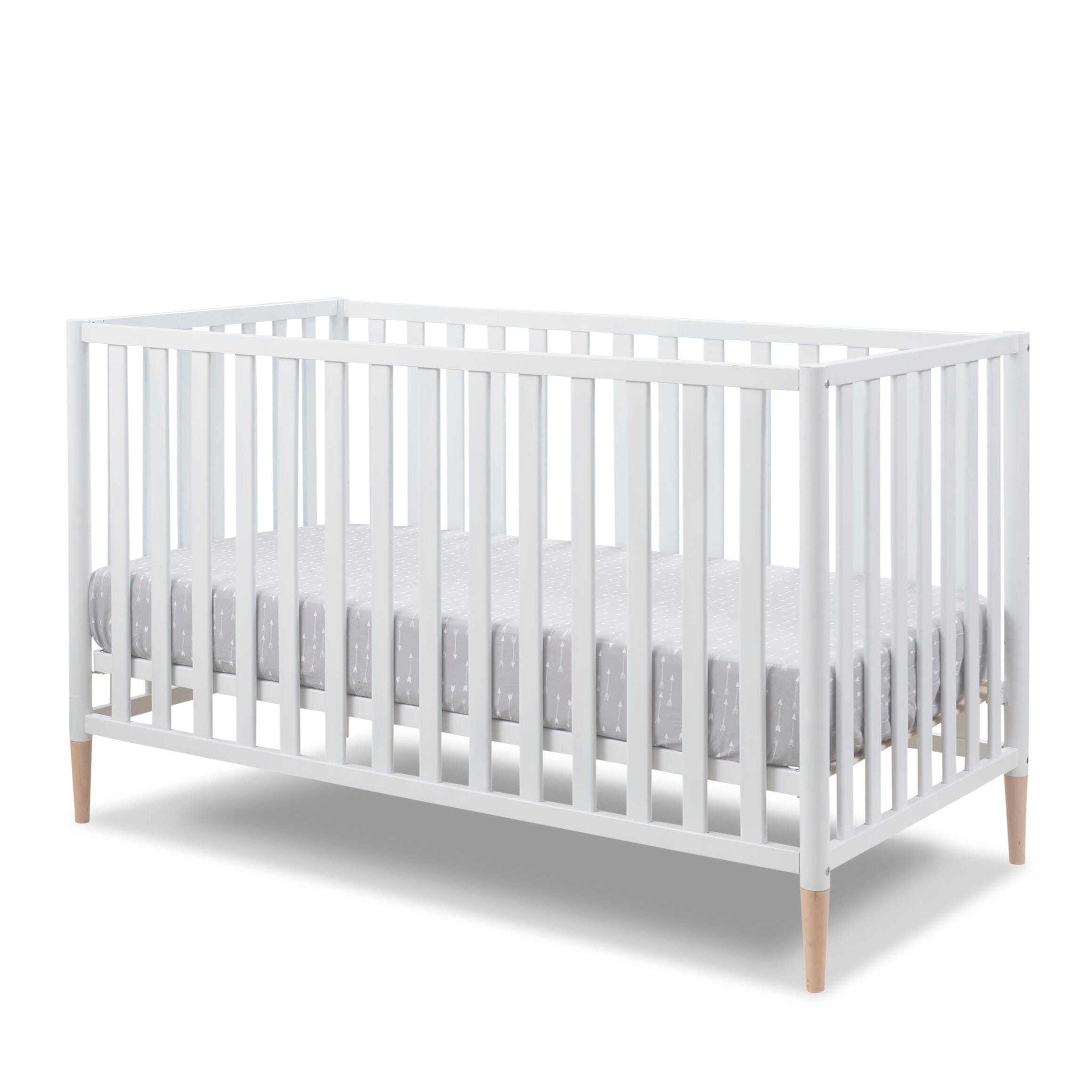 Sorelle Furniture Mia Crib, White/Natural, large