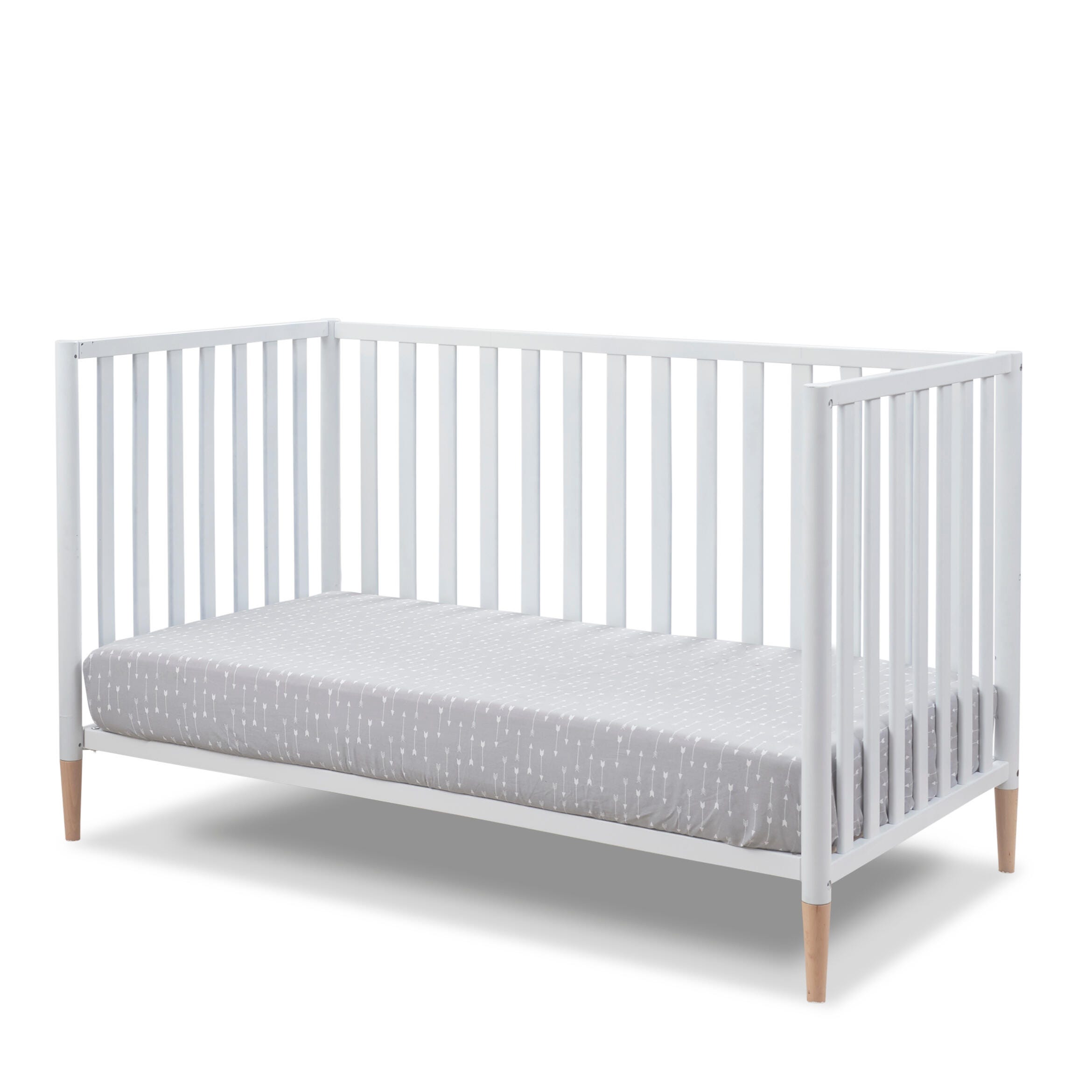 Sorelle Furniture Mia Crib, White/Natural, large