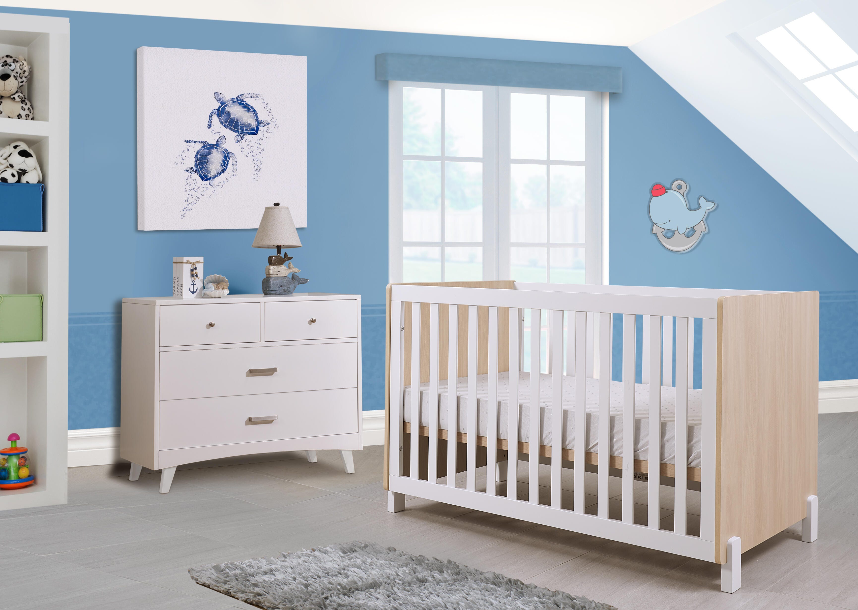 Sorelle Furniture Pannello Crib, Nebbia/White