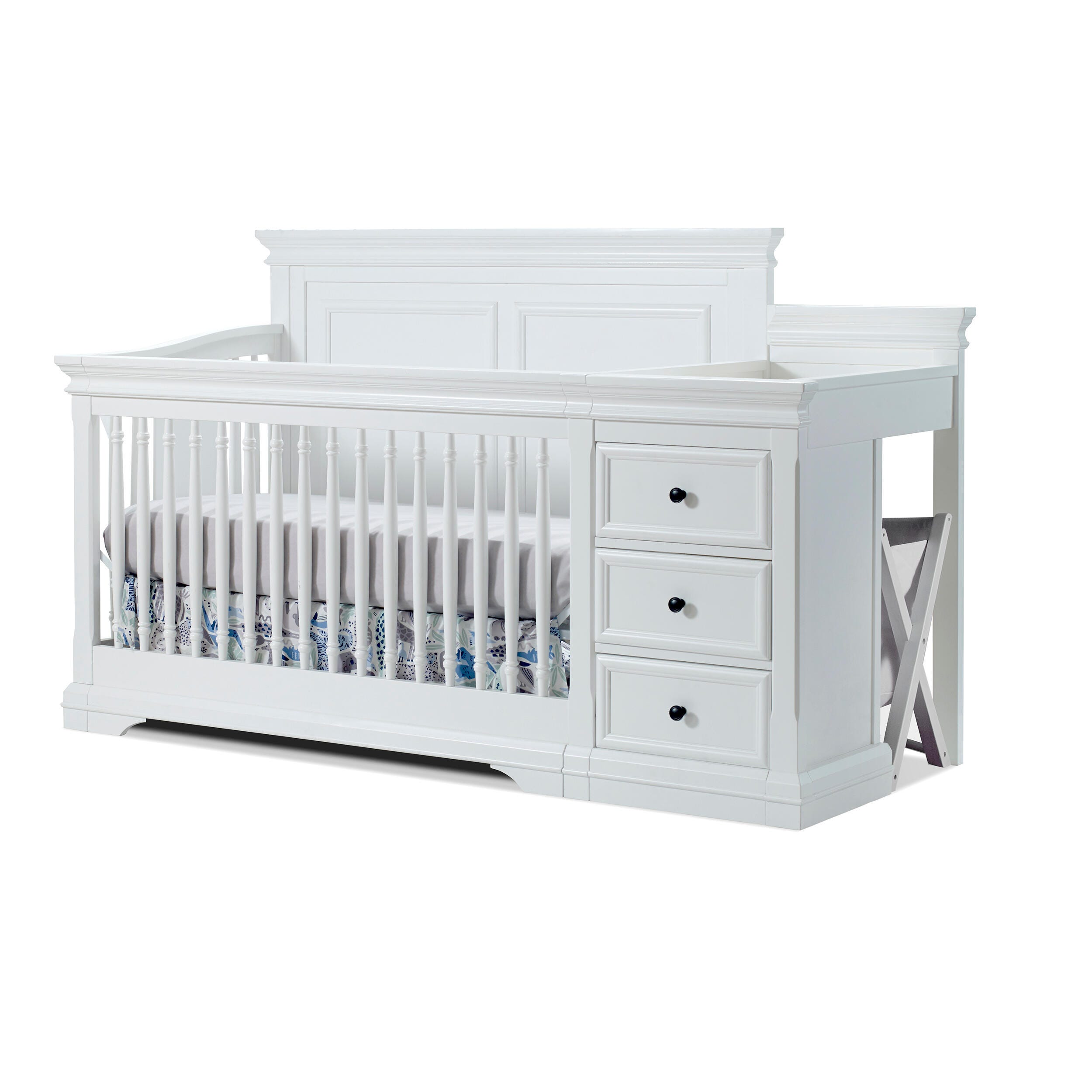 Sorelle Furniture Portofino Crib and Changer, White, large